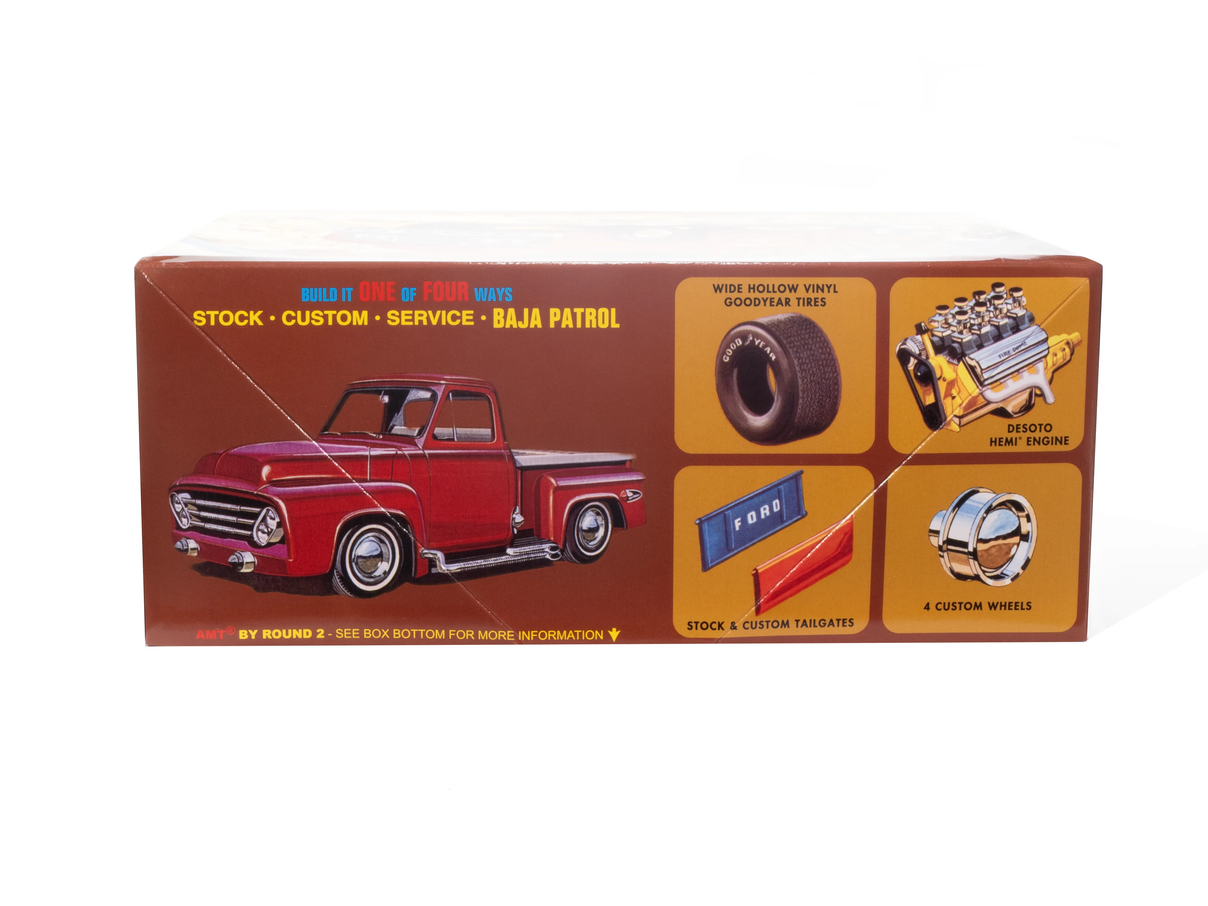 AMT 1953 Ford Pickup Baja Patrol 1:25 Scale Model Kit - Image 4