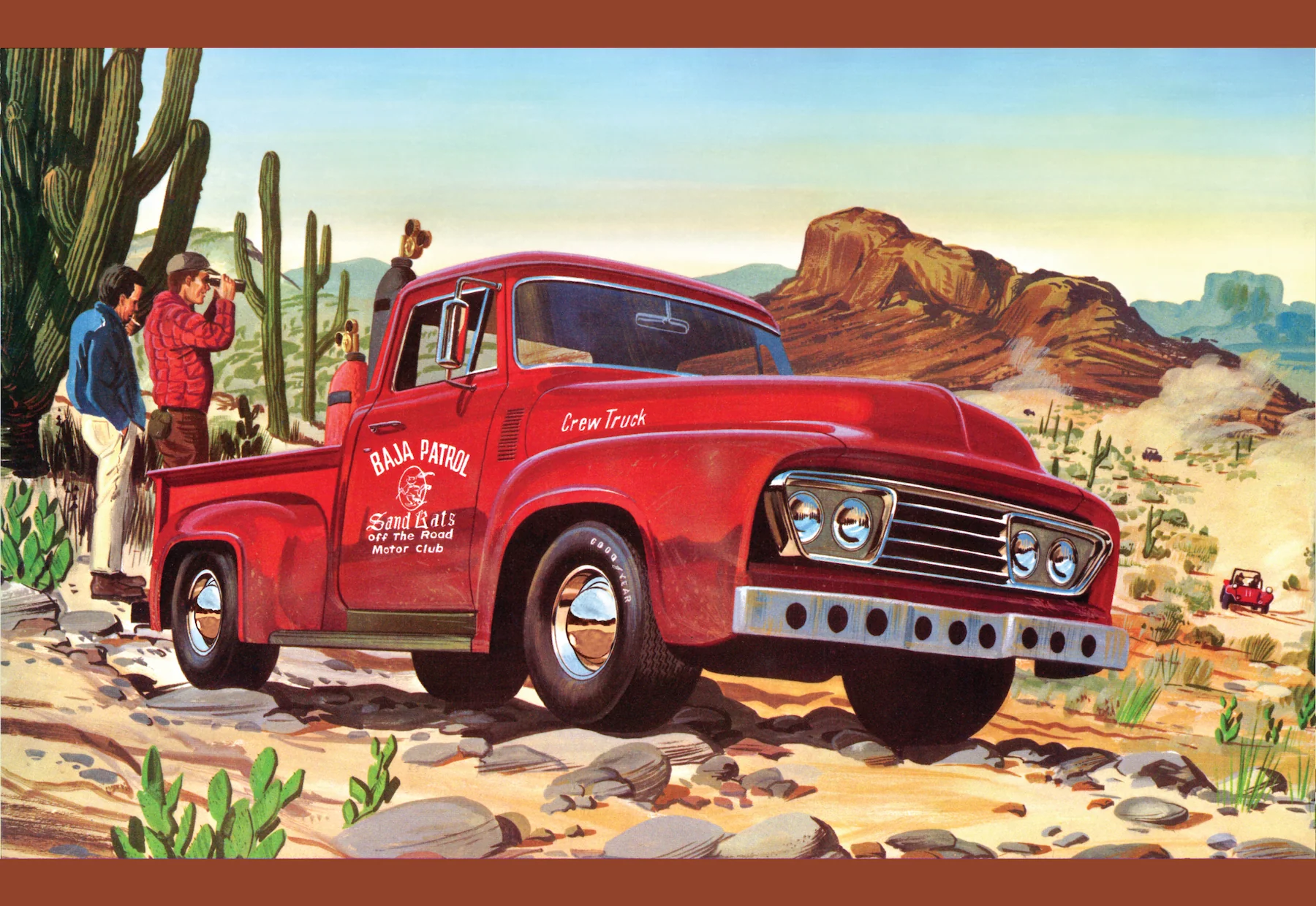 AMT 1953 Ford Pickup Baja Patrol 1:25 Scale Model Kit - Image 7