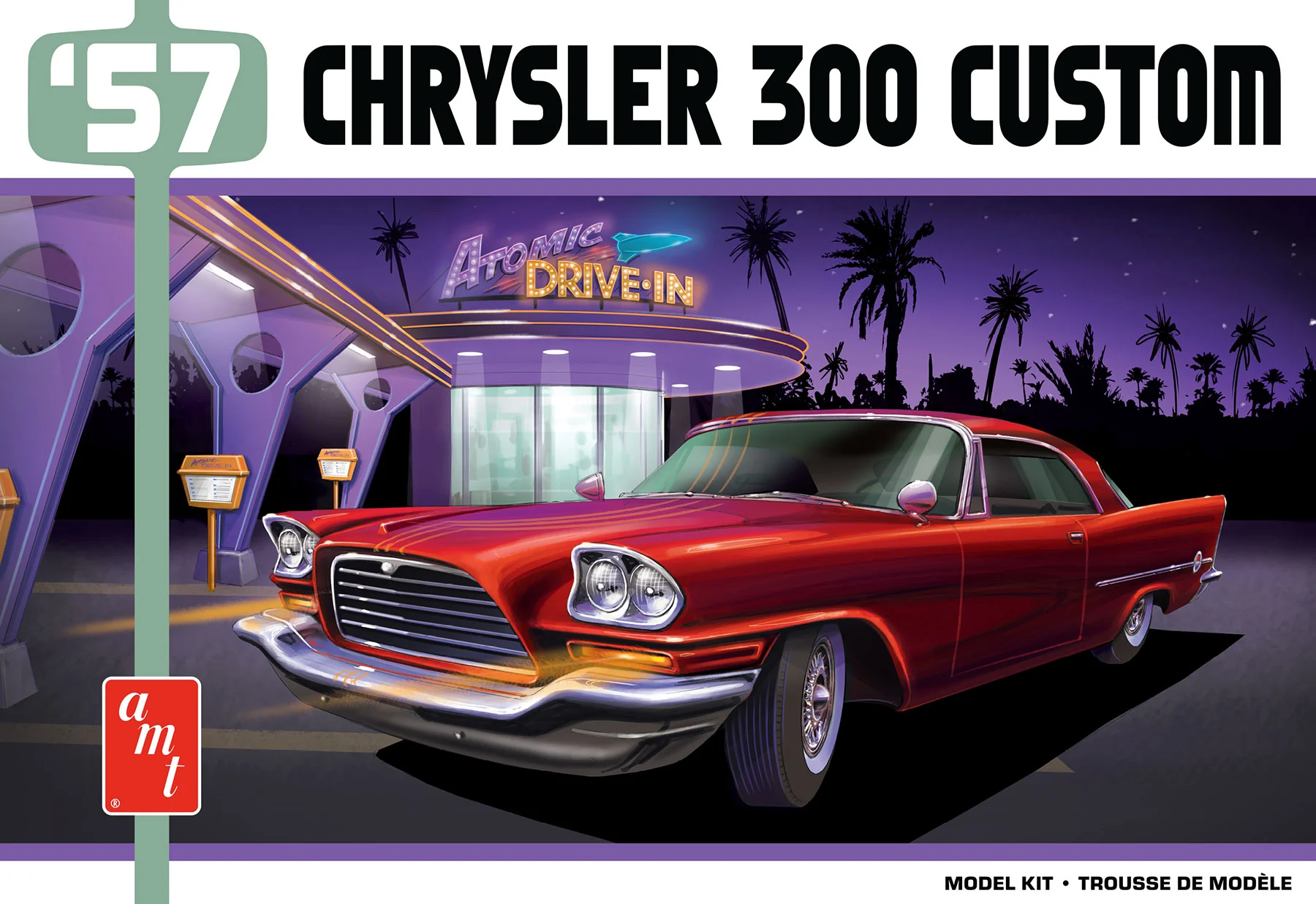AMT 1957 Chrysler 300 Custom Version 1:25 Scale Model Kit - Image 7