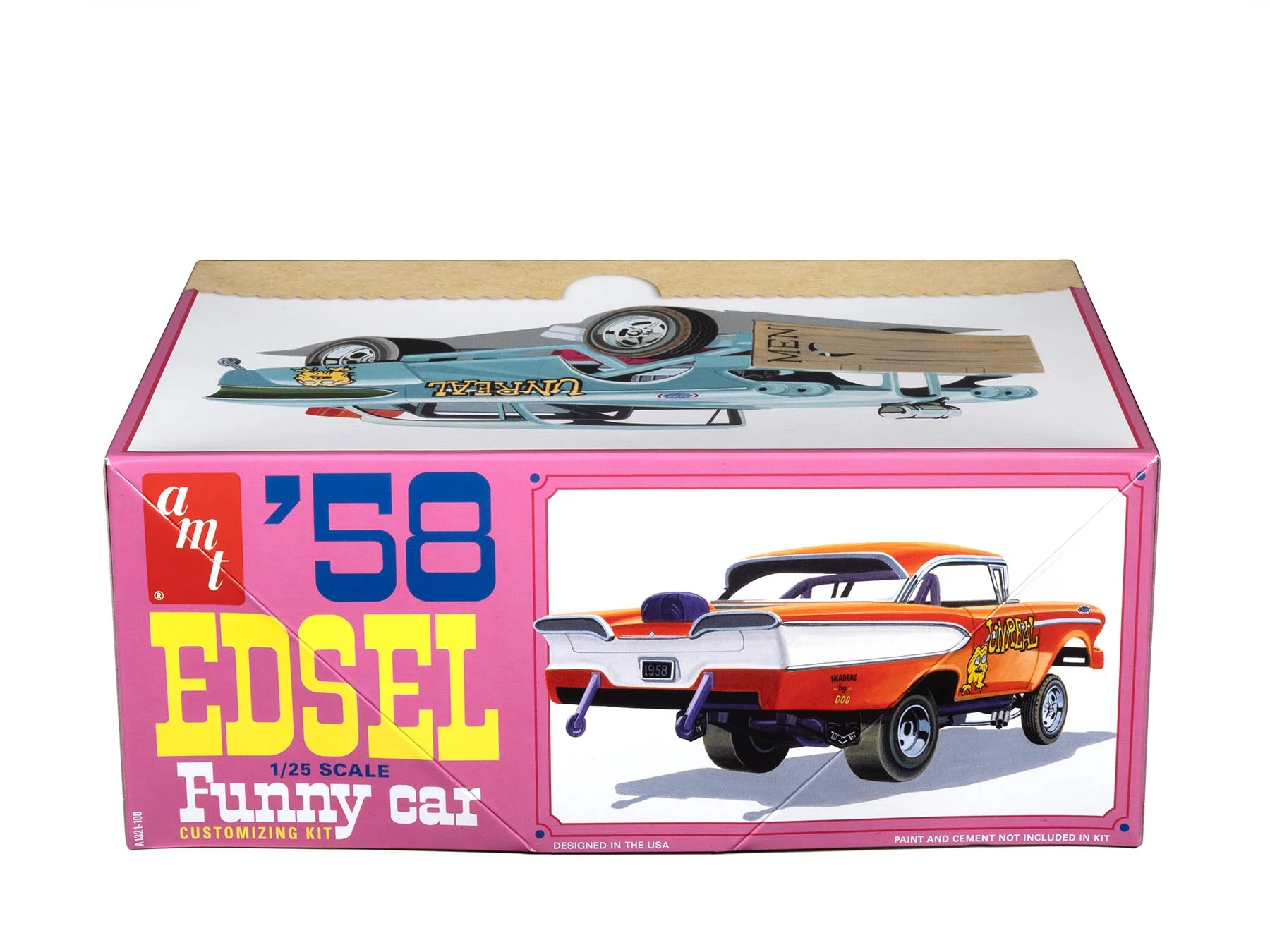 AMT 1958 Edsel AWB Funny Car "Unreal" 1:25 Scale Model Kit - Image 2