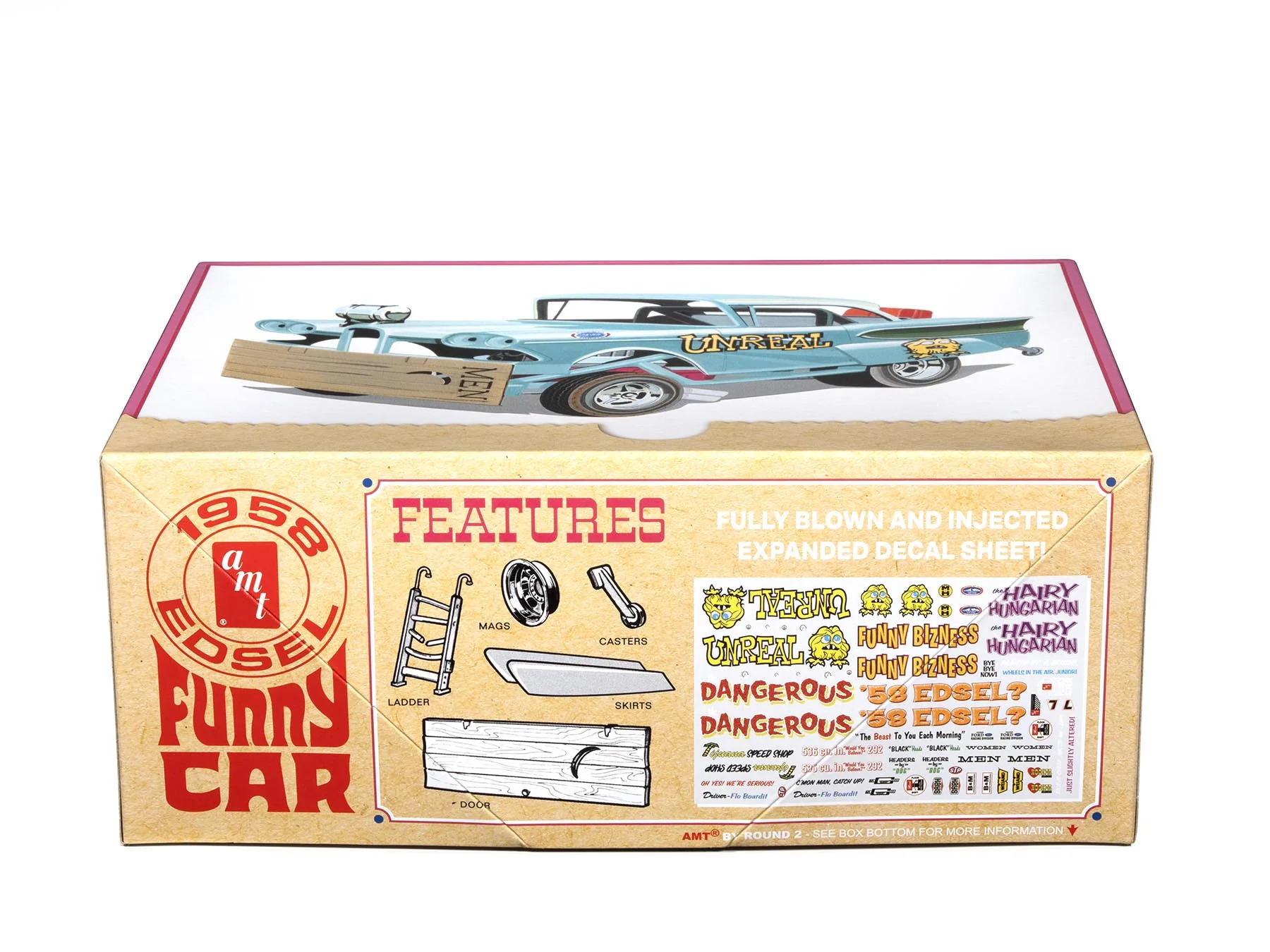 AMT 1958 Edsel AWB Funny Car "Unreal" 1:25 Scale Model Kit - Image 3