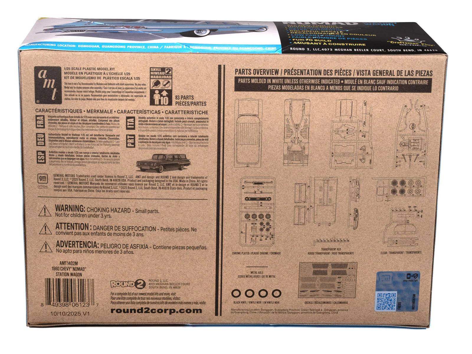 AMT 1960 Chevrolet Nomad Station Wagon Craftsman Plus 1:25 Scale Model Kit - Image 4