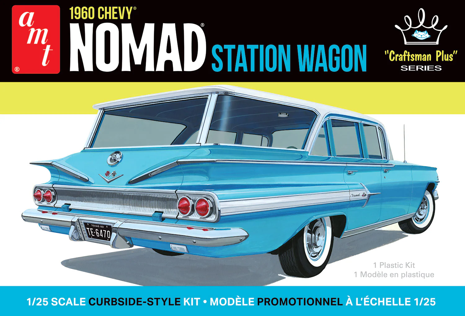 AMT 1960 Chevrolet Nomad Station Wagon Craftsman Plus 1:25 Scale Model Kit - Image 5