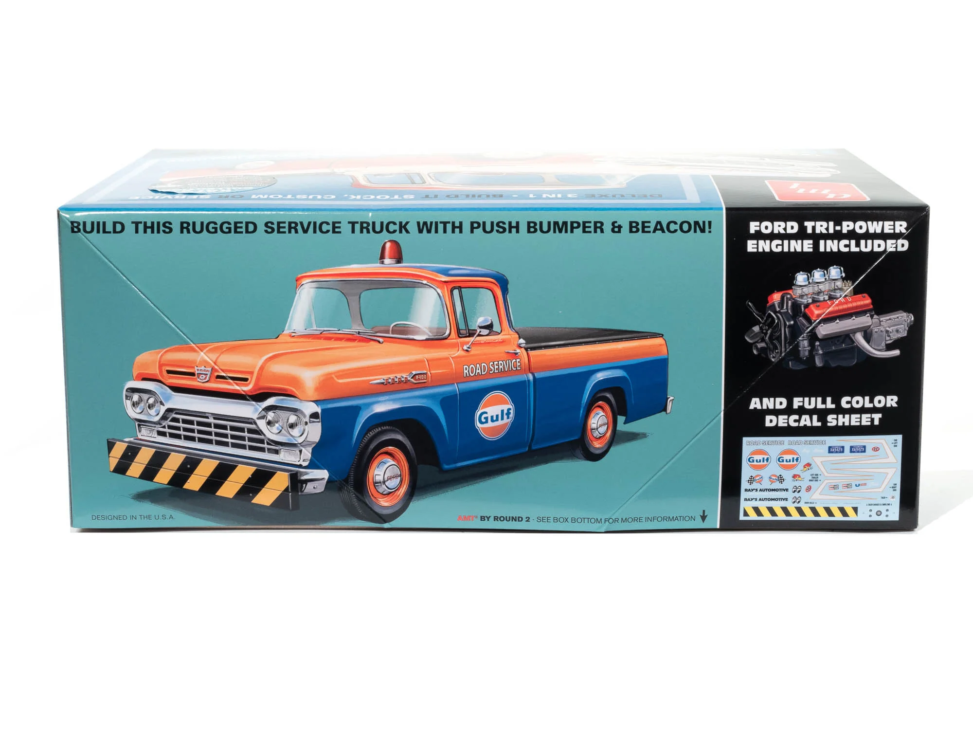 AMT 1960 Ford F-100 Pickup w/Trailer 1:25 Scale Model Kit - Image 2