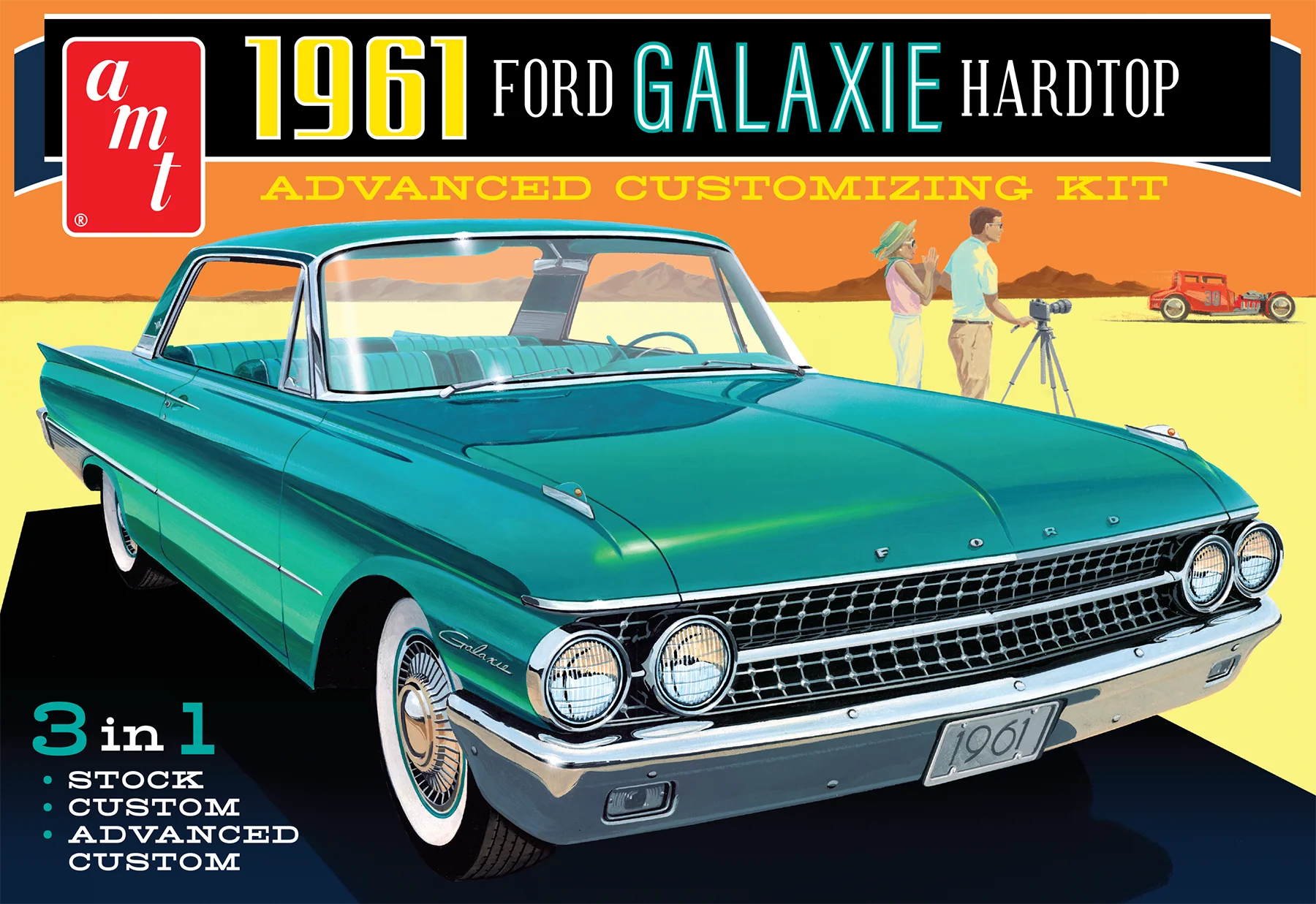 AMT 1961 Ford Galaxie Hardtop 1:25 Scale Model Kit - Image 7