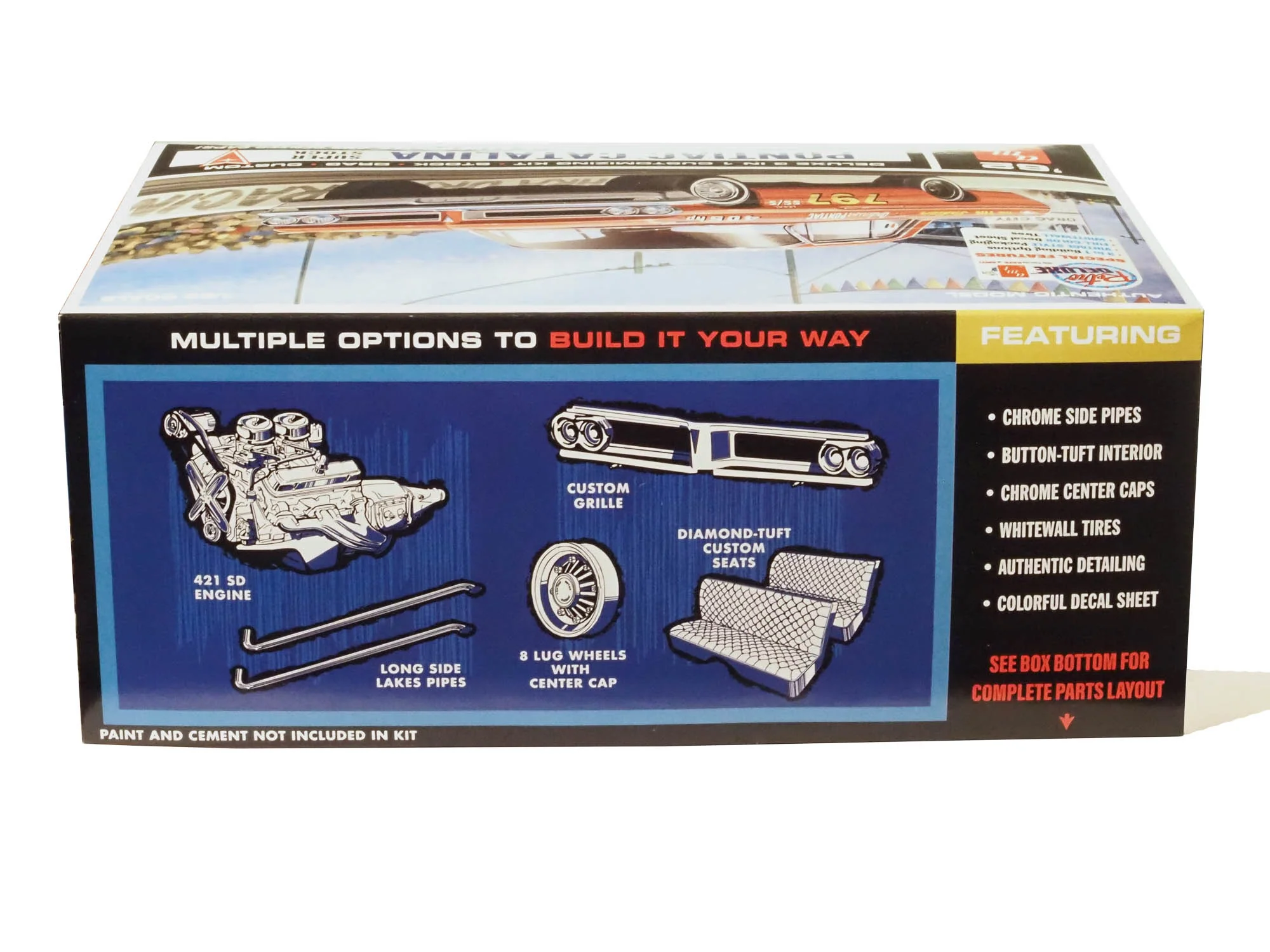 AMT 1962 Pontiac Catalina Super Stock 1:25 Scale Model Kit - Image 4