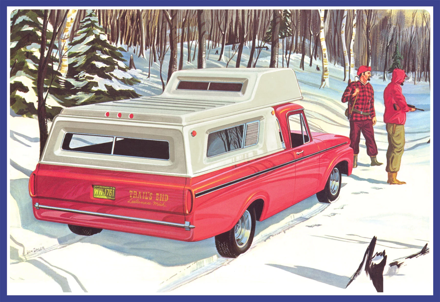 AMT 1963 Ford F-100 Camper Pickup 1:25 Scale Model Kit - Image 7