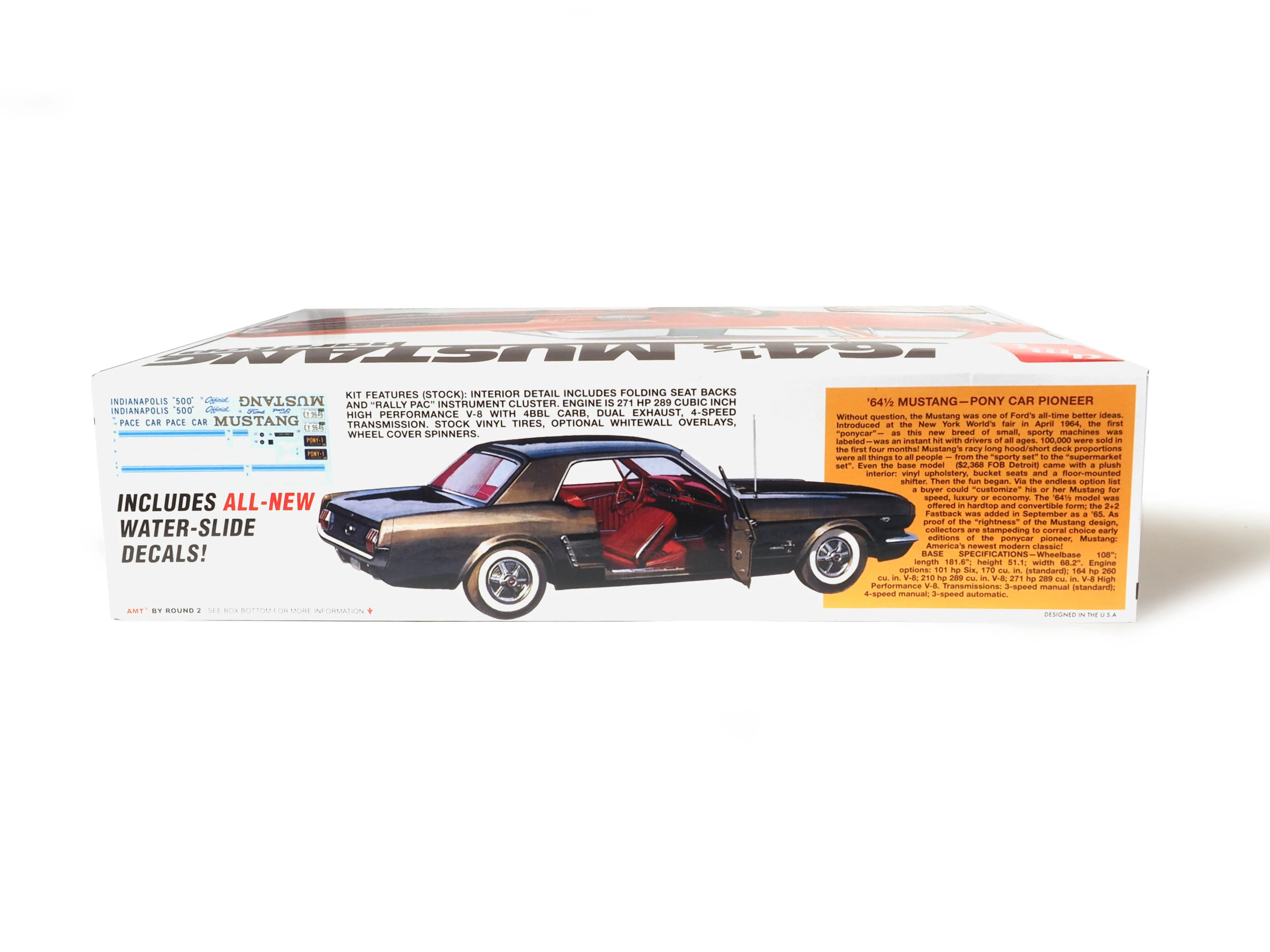 AMT 1964.5 Ford Mustang Coupe 60th Anniversary 1:16 Scale Model Kit - Image 5
