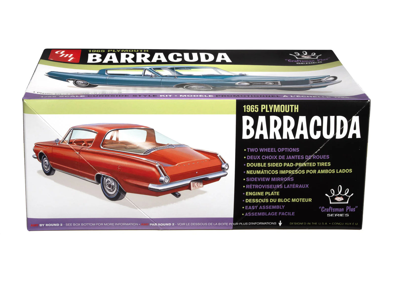 AMT 1965 Plymouth Barracuda Craftsman Plus 1:25 Scale Model Kit - Image 3