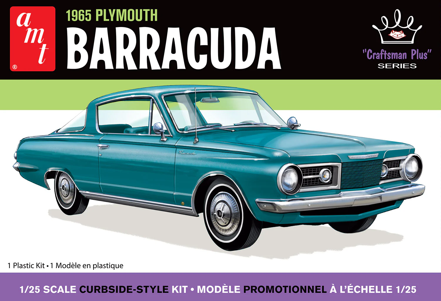 AMT 1965 Plymouth Barracuda Craftsman Plus 1:25 Scale Model Kit - Image 7