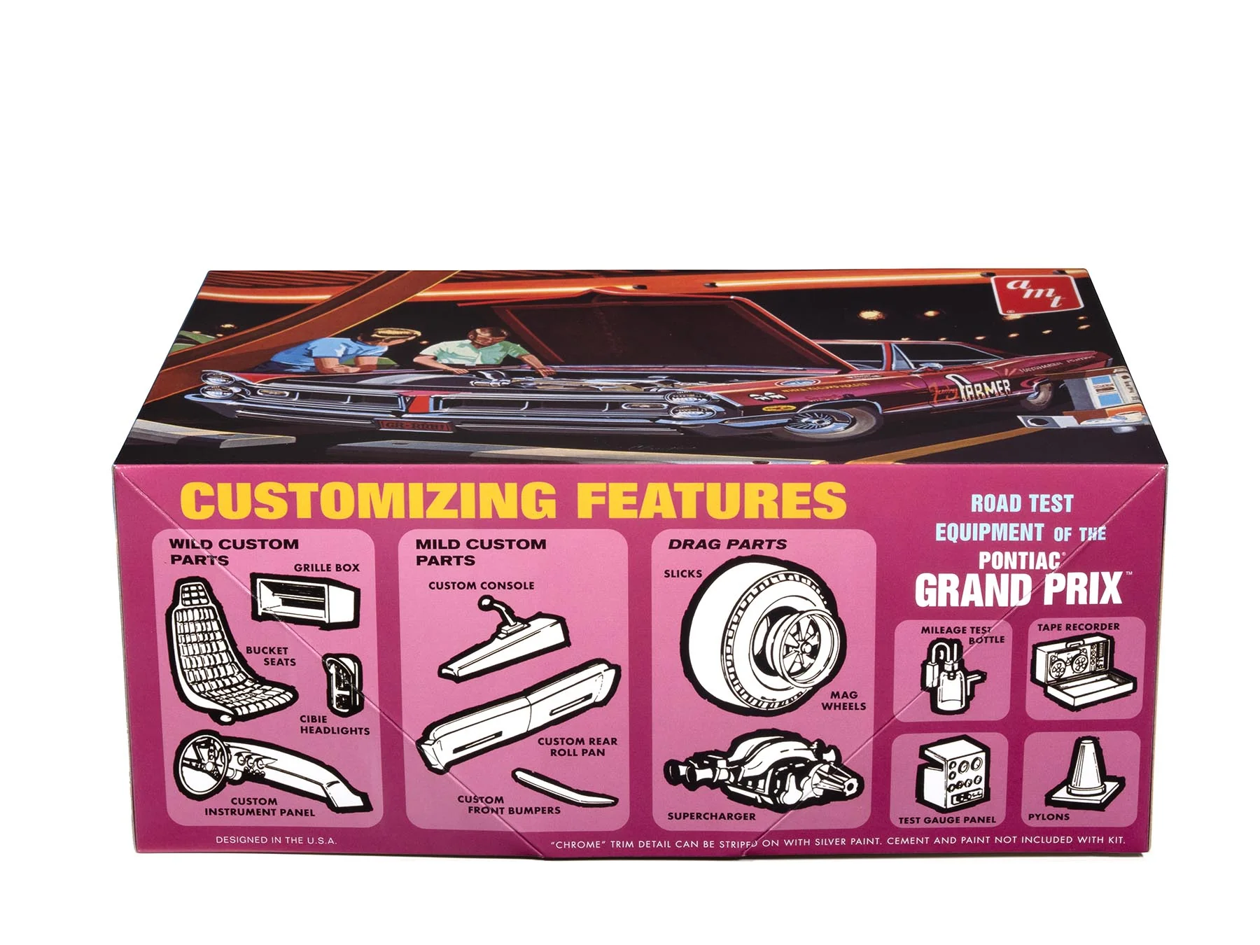 AMT 1965 Pontiac Grand Prix Show and Go 1:25 Scale Model Kit - Image 3