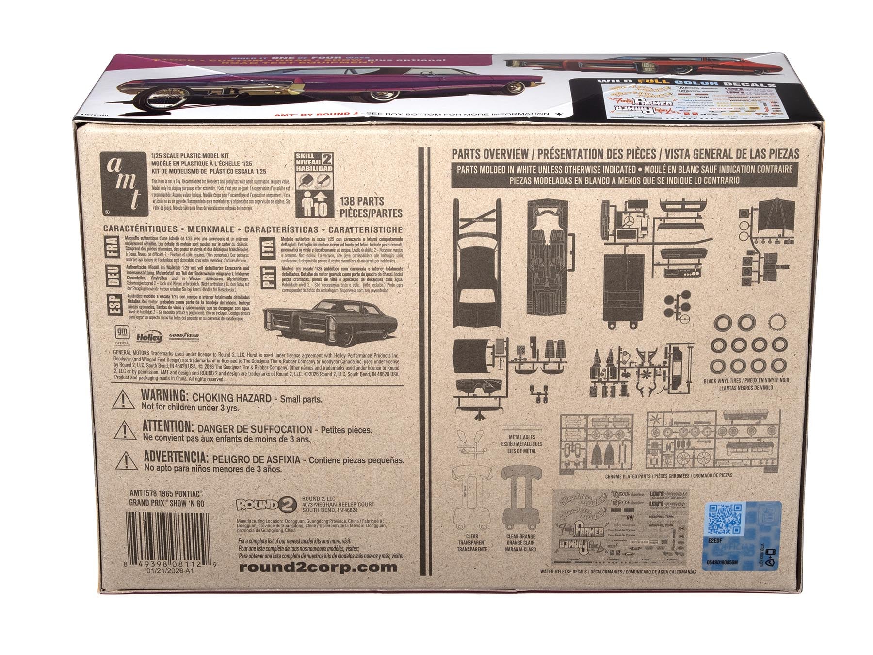 AMT 1965 Pontiac Grand Prix Show and Go 1:25 Scale Model Kit - Image 4