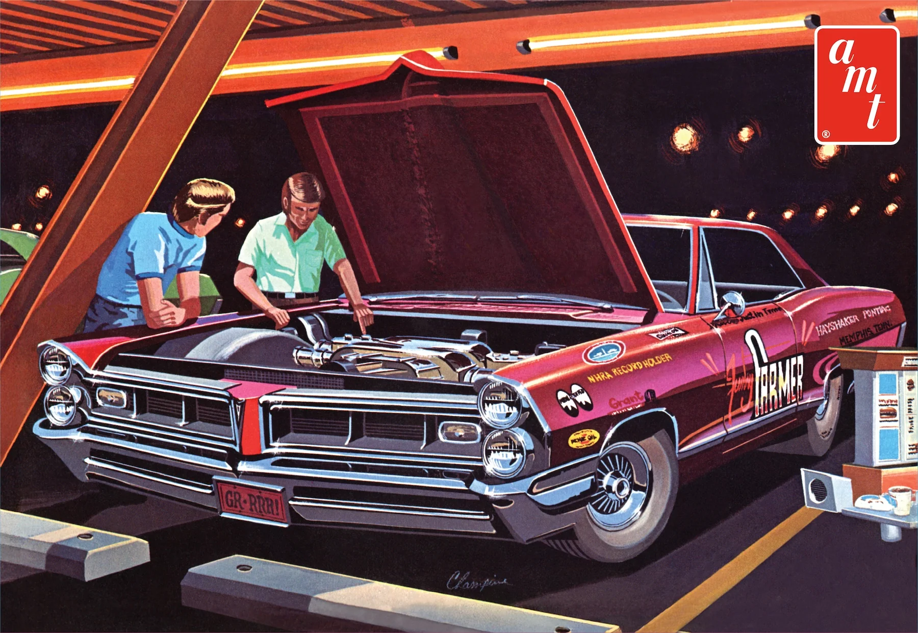 AMT 1965 Pontiac Grand Prix Show and Go 1:25 Scale Model Kit - Image 5