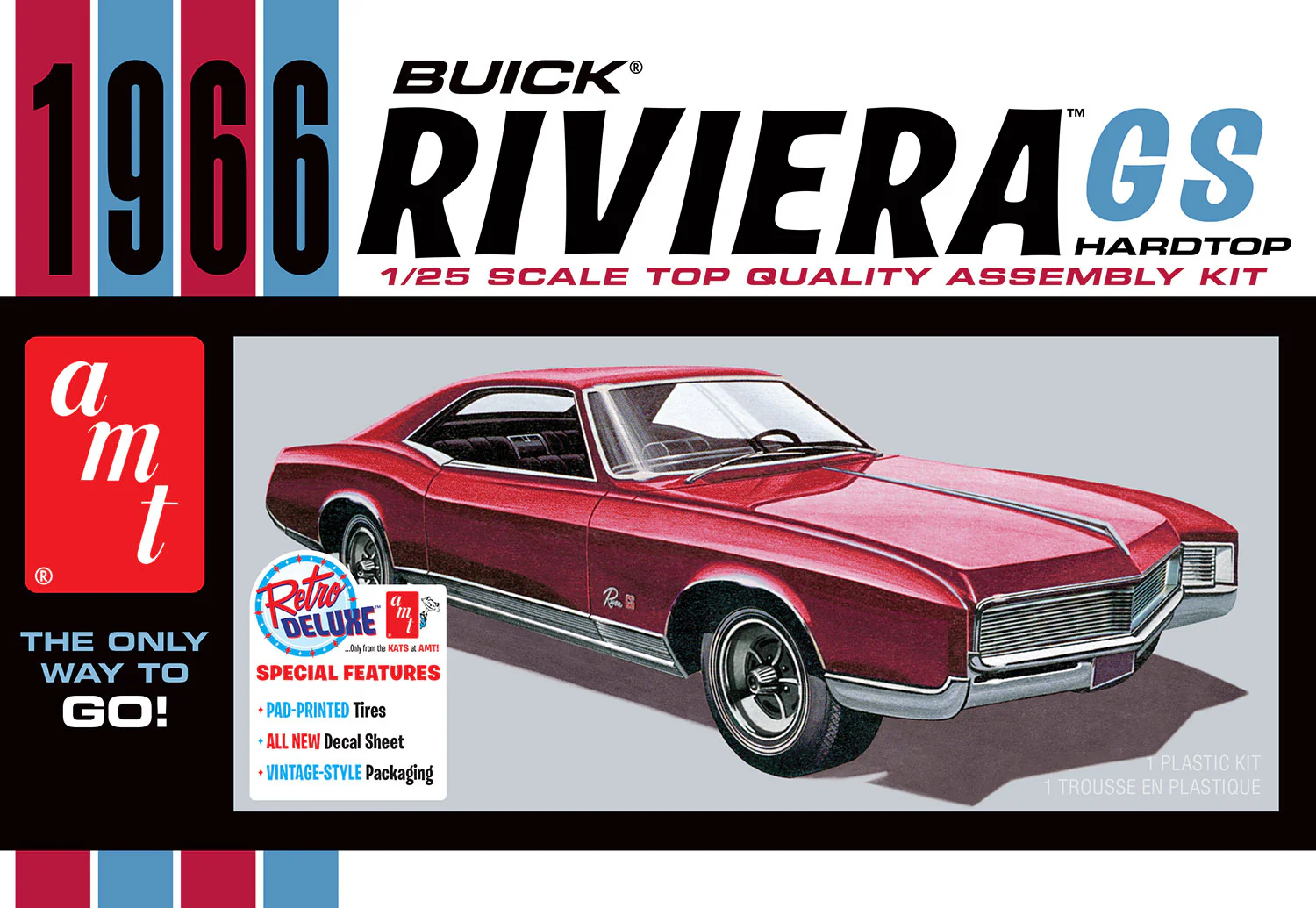 AMT 1966 Buick Riviera GS 1:25 Scale Model Kit - Image 7