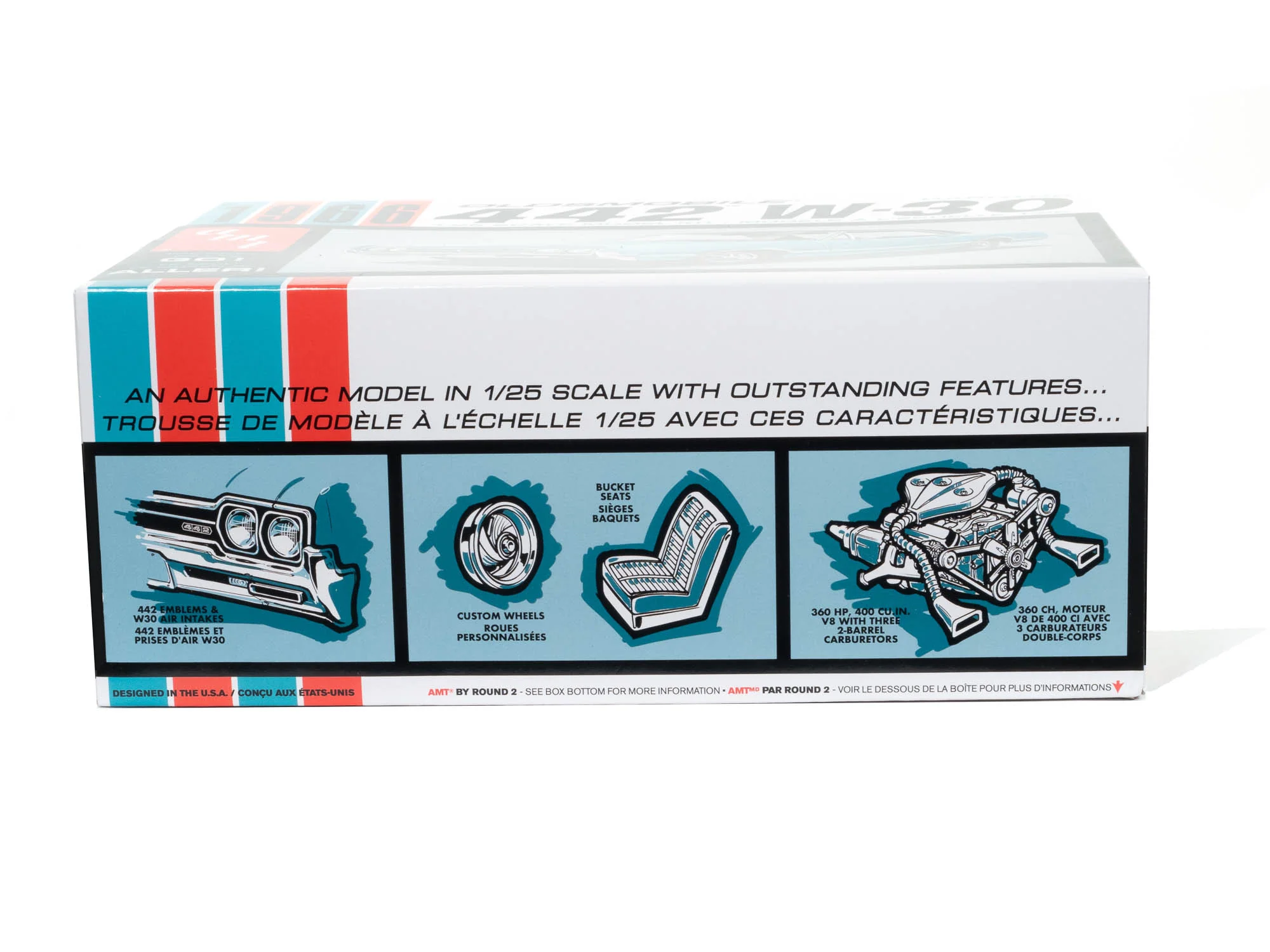 AMT 1966 Olds 442 Hardtop 1:25 Scale Model Kit - Image 2