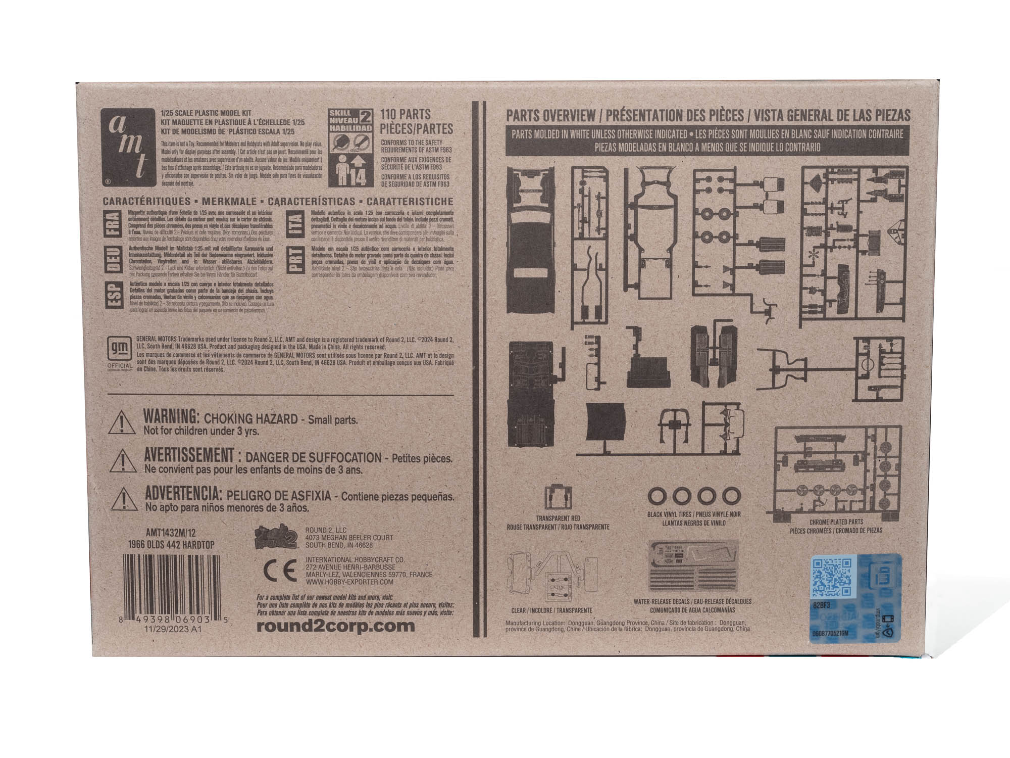 AMT 1966 Olds 442 Hardtop 1:25 Scale Model Kit - Image 6