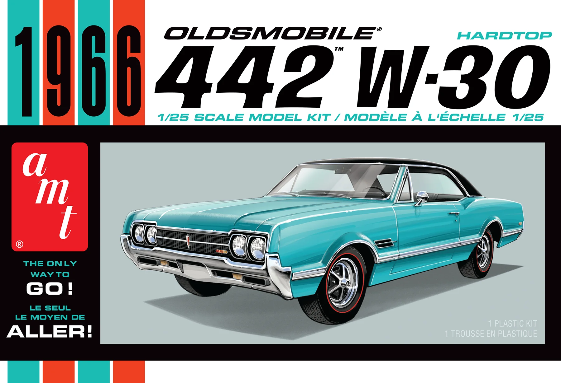 AMT 1966 Olds 442 Hardtop 1:25 Scale Model Kit - Image 7