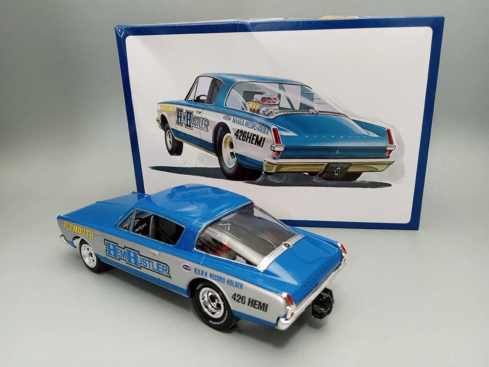 AMT 1966 Plymouth Barracuda Funny Car "Hemi Hustler" 1:25 Scale Model Kit - Image 2