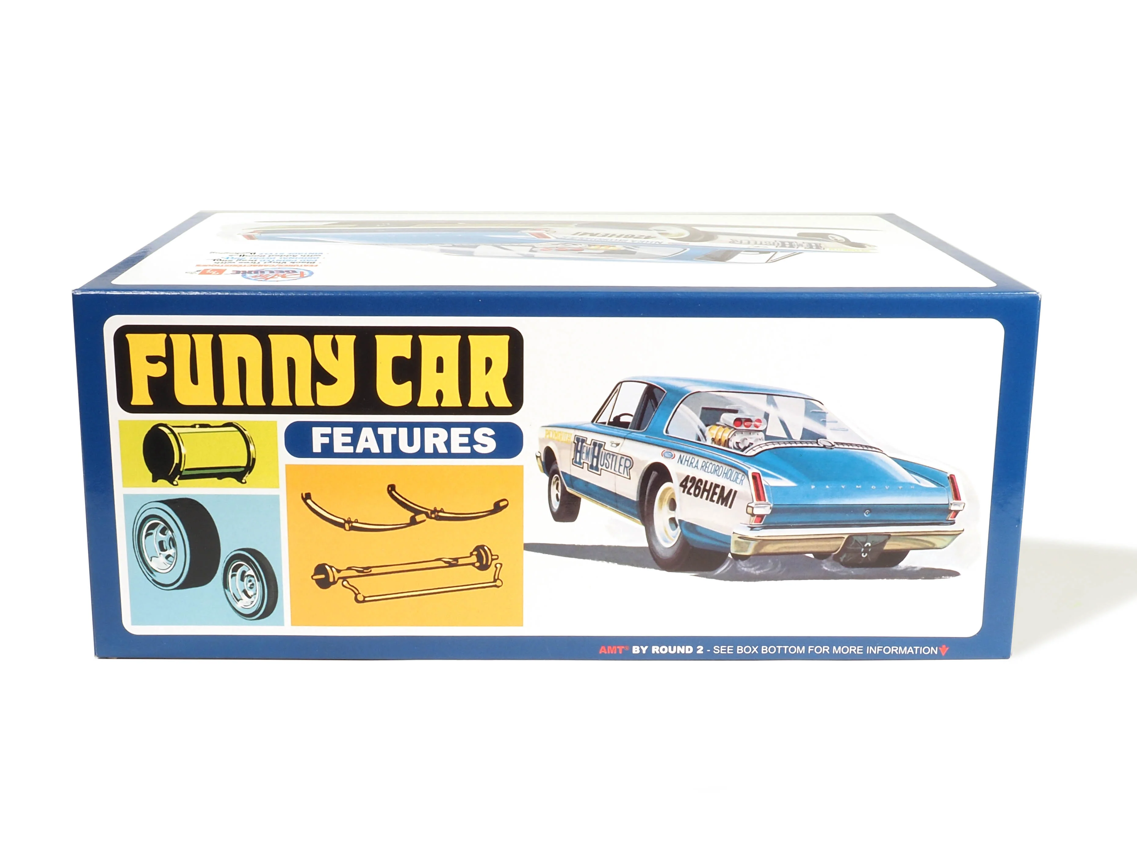 AMT 1966 Plymouth Barracuda Funny Car "Hemi Hustler" 1:25 Scale Model Kit - Image 4