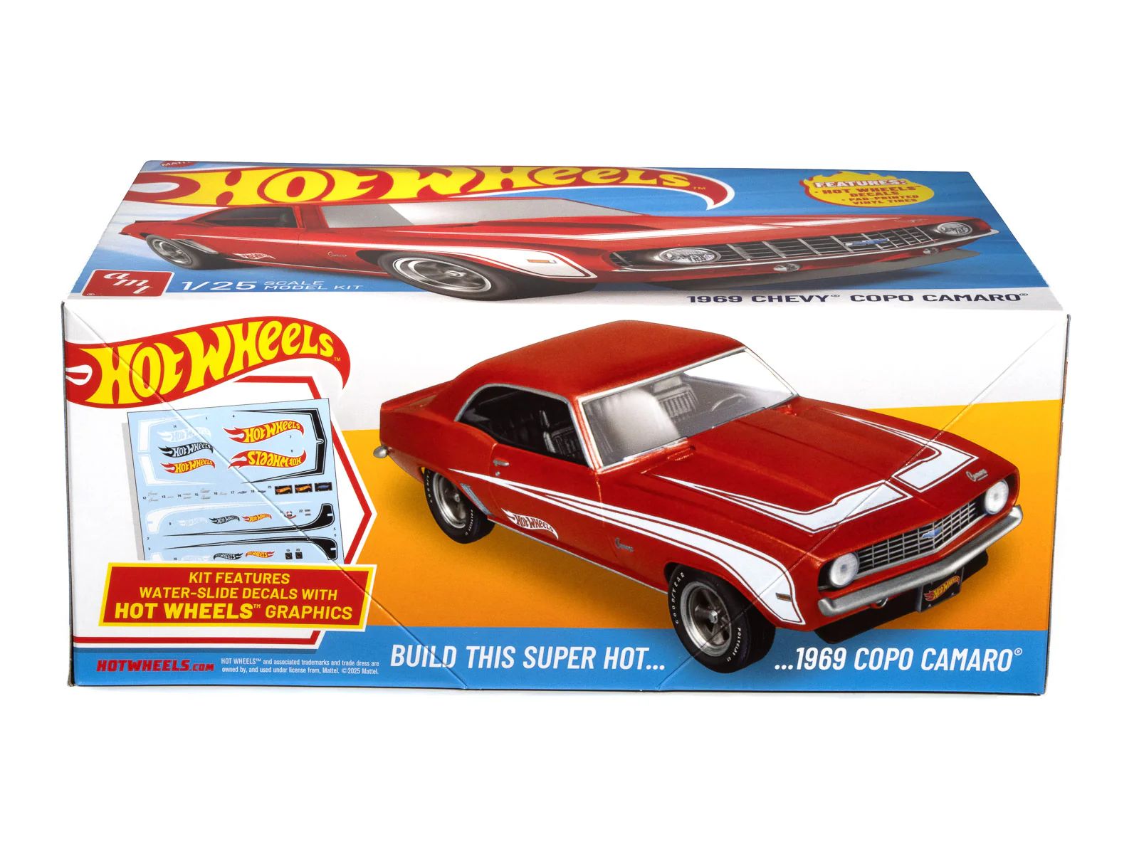 AMT 1969 Chevy Camaro COPO Hot Wheels 1:25 Scale Model Kit - Image 2