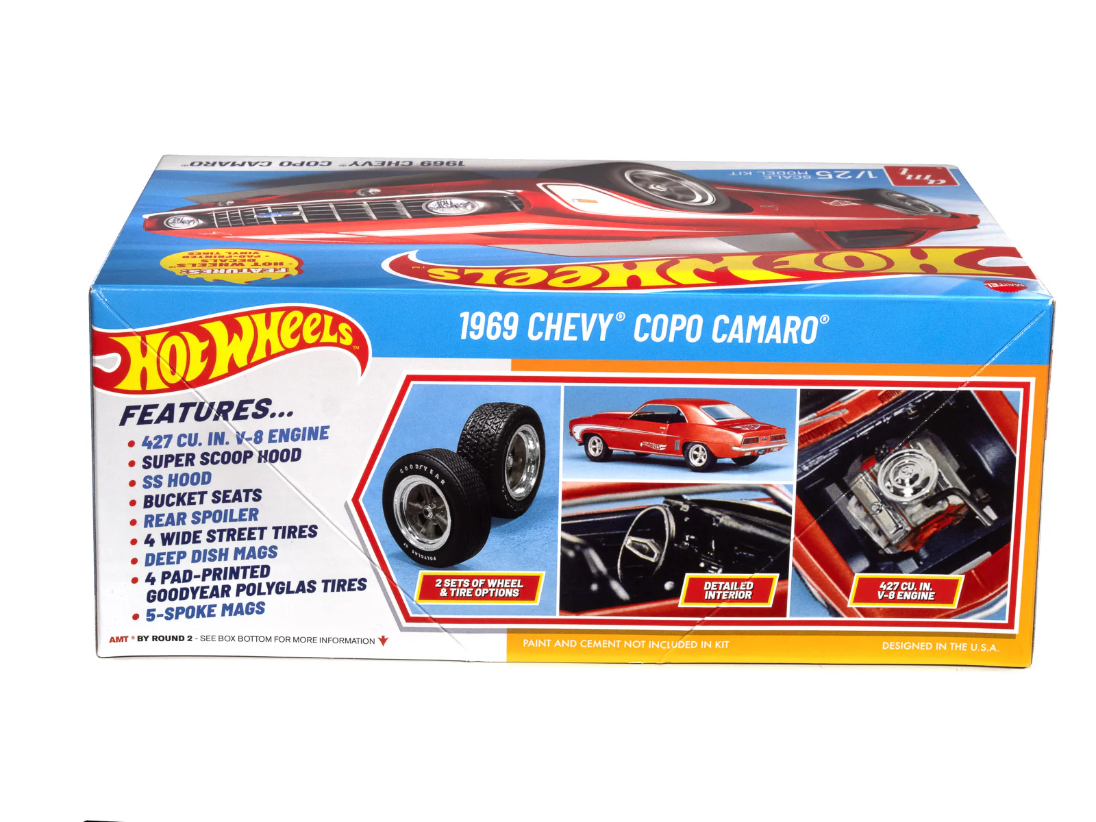 AMT 1969 Chevy Camaro COPO Hot Wheels 1:25 Scale Model Kit - Image 3