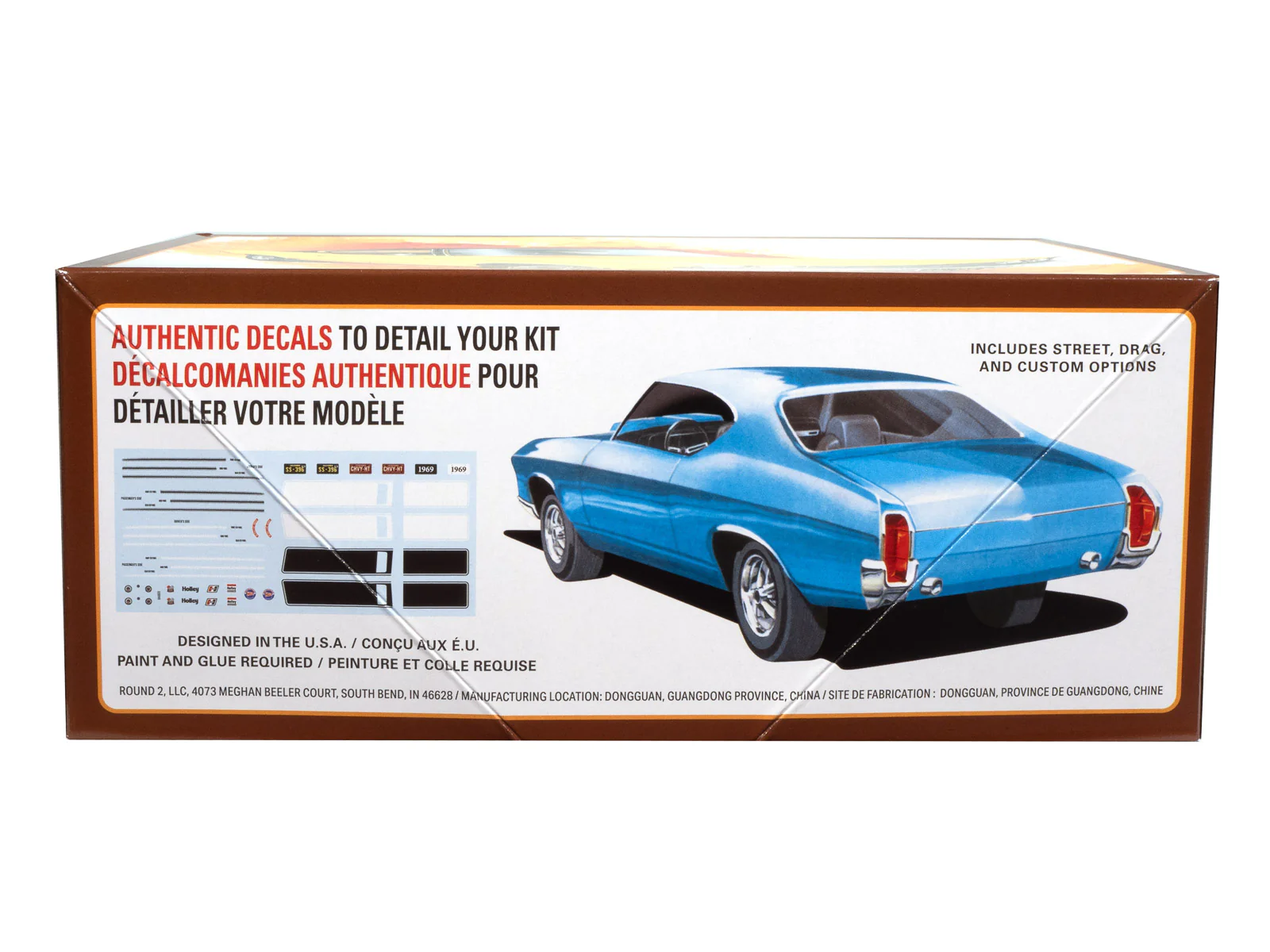 AMT 1969 Chevy Chevelle SS 396 Hardtop 1:25 Scale Model Kit - Image 4