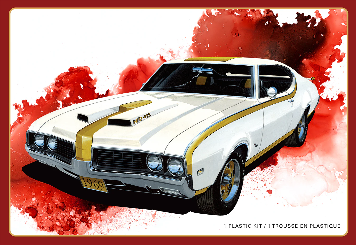 AMT 1969 Hurst Oldsmobile Cutlass 1:25 Scale Model Kit - Image 5