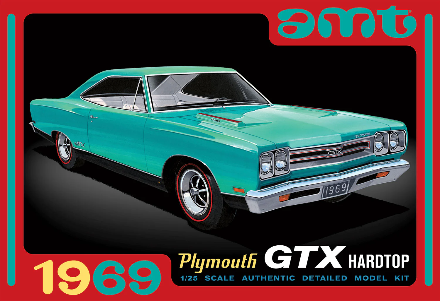 AMT 1969 Plymouth GTX Hardtop 1:25 Scale Model Kit - Image 7