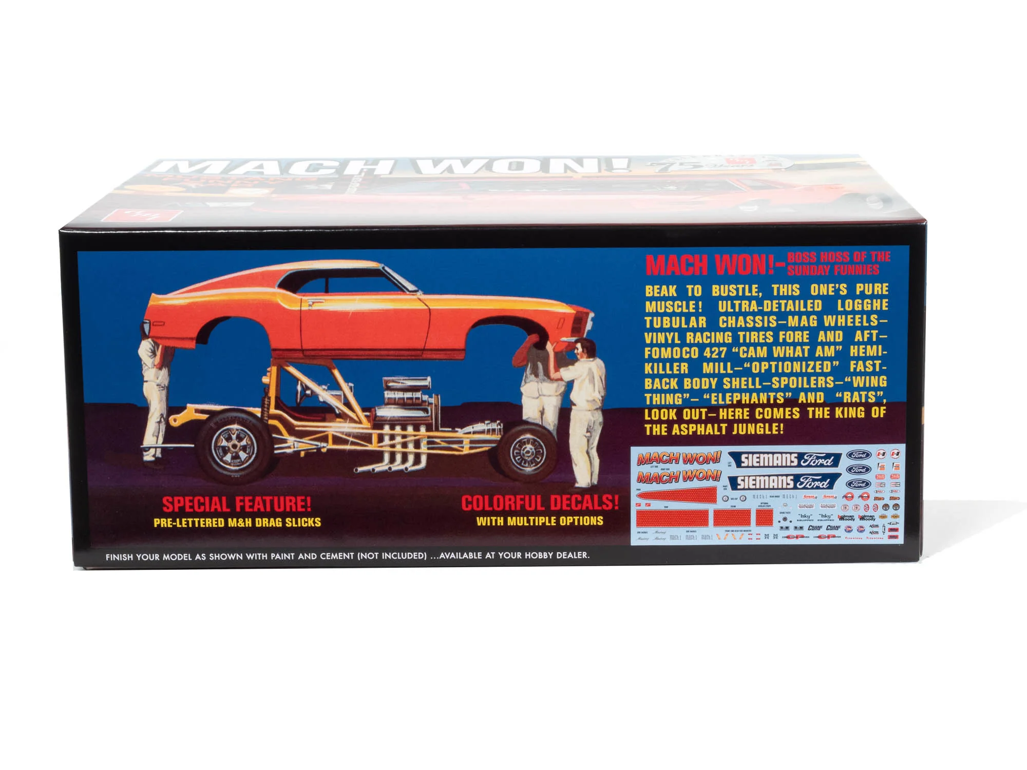 AMT 1970 Ford Mustang Funny Car Mach Won 1:25 Scale Model Kit - Image 3