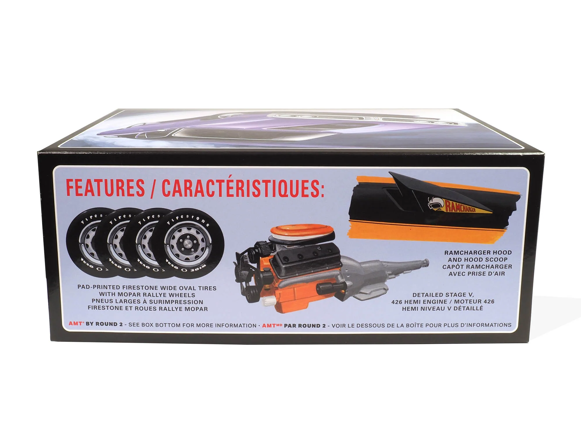 AMT 1971 Dodge Hemi Charger R/T 1:25 Scale Model Kit - Image 3