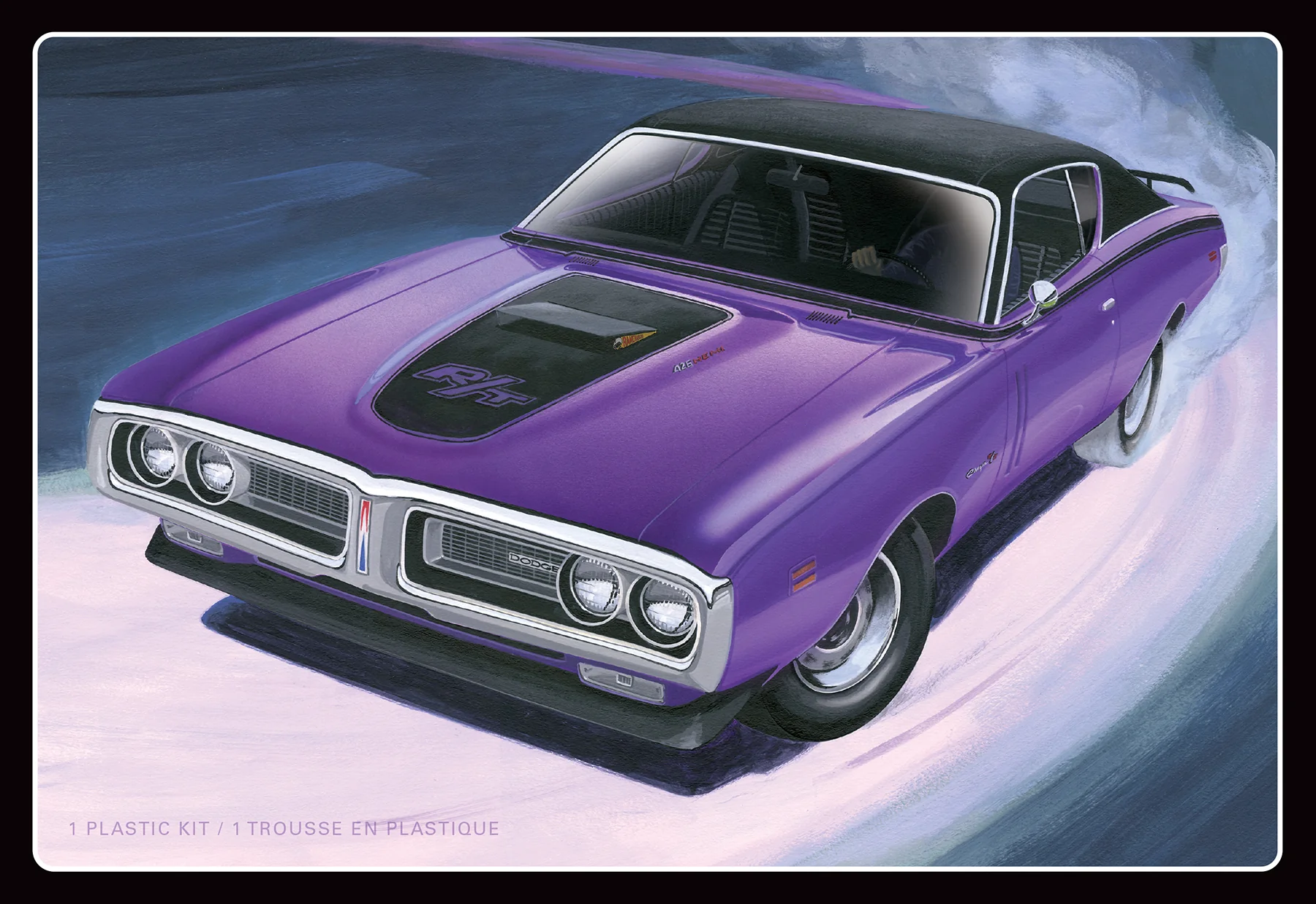 AMT 1971 Dodge Hemi Charger R/T 1:25 Scale Model Kit - Image 7