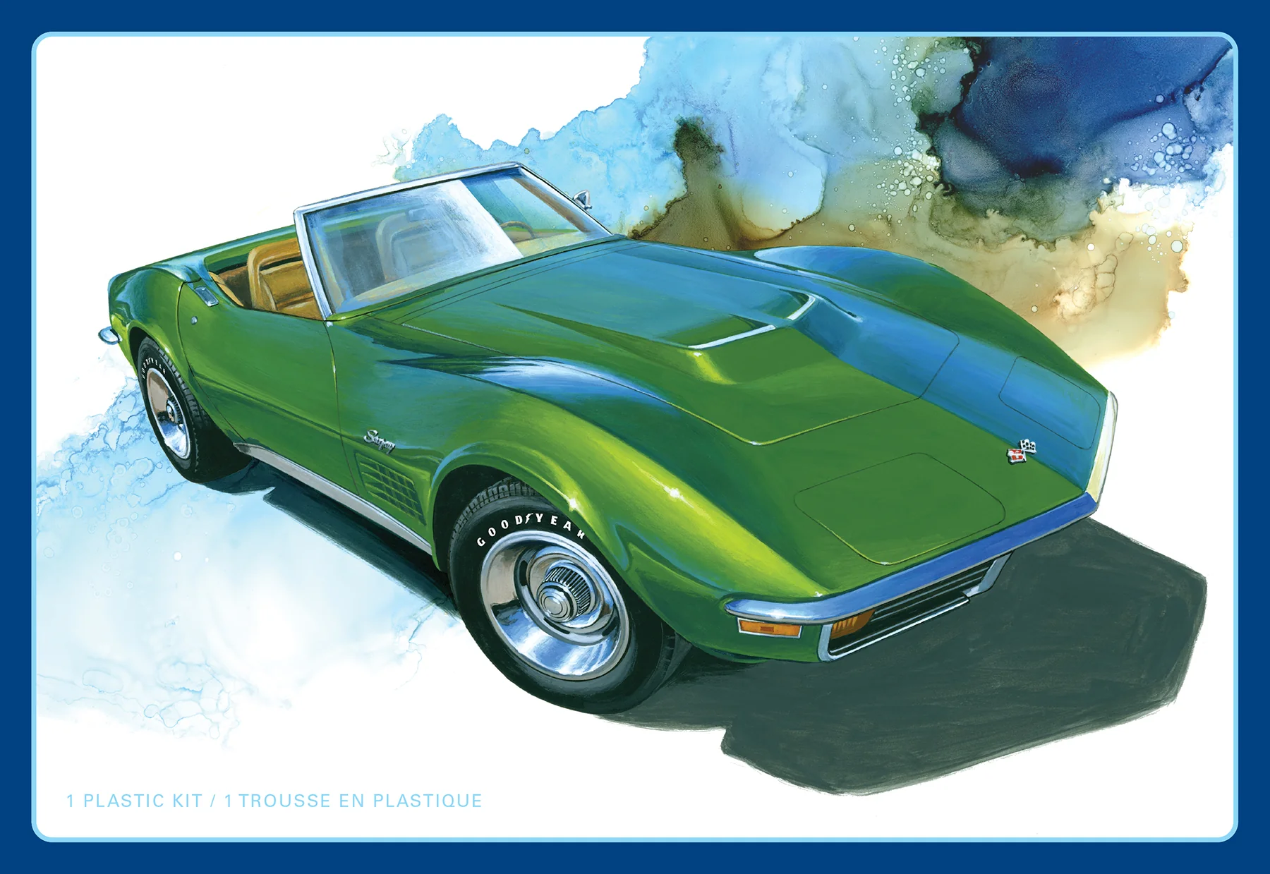 AMT 1972 Chevy Corvette Roadster 1:25 Scale Model Kit - Image 7