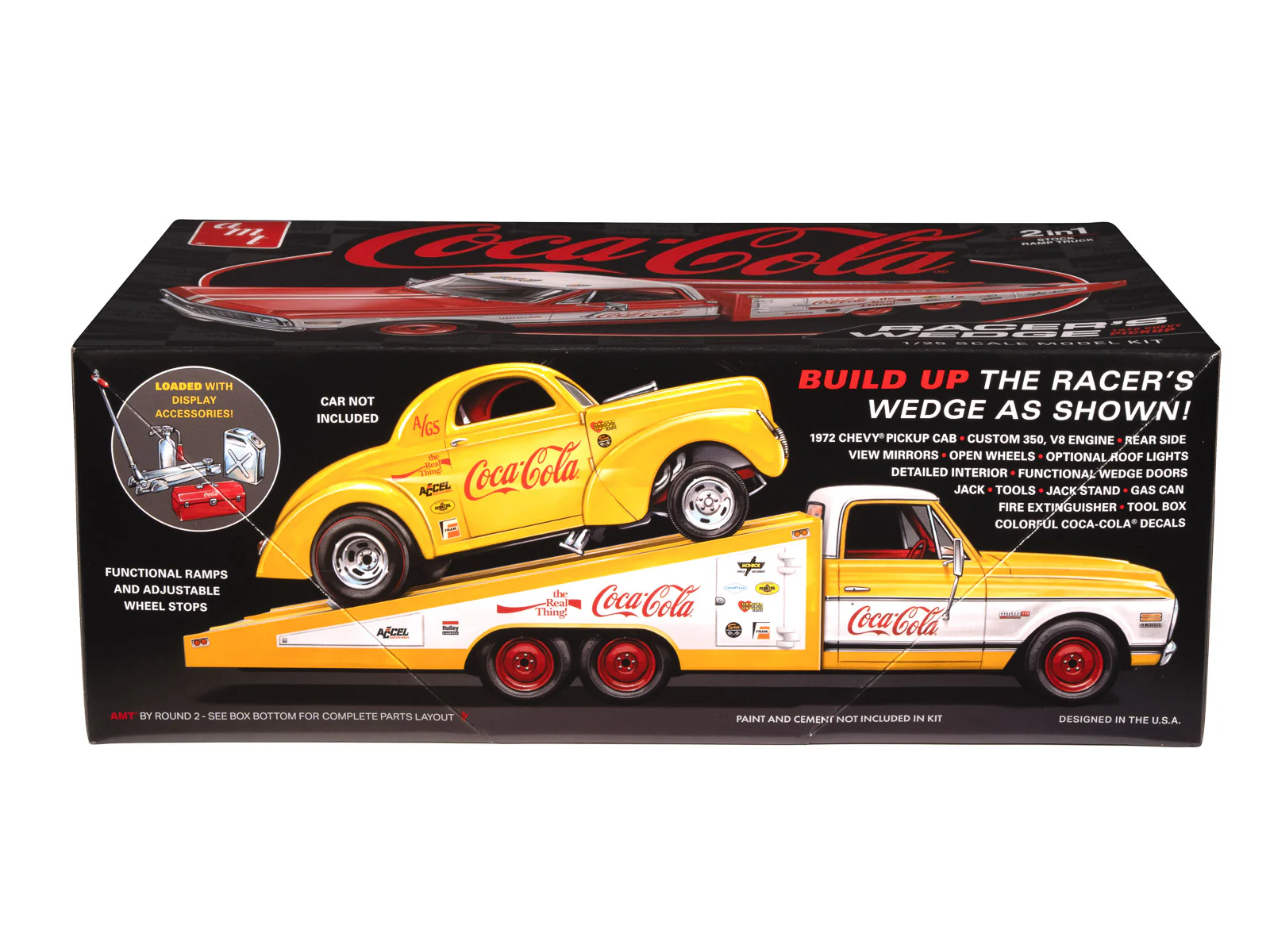 AMT 1972 Chevy Racer's Wedge Pickup Coke 1:25 Scale Model Kit - Image 3