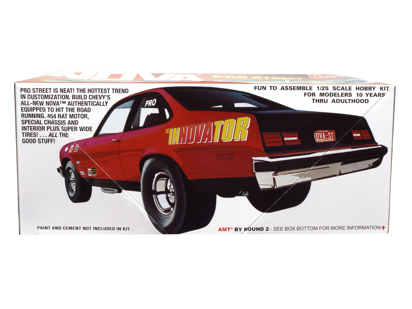 AMT 1976 Chevy Nova Pro Street 1:25 Scale Model Kit - Image 4