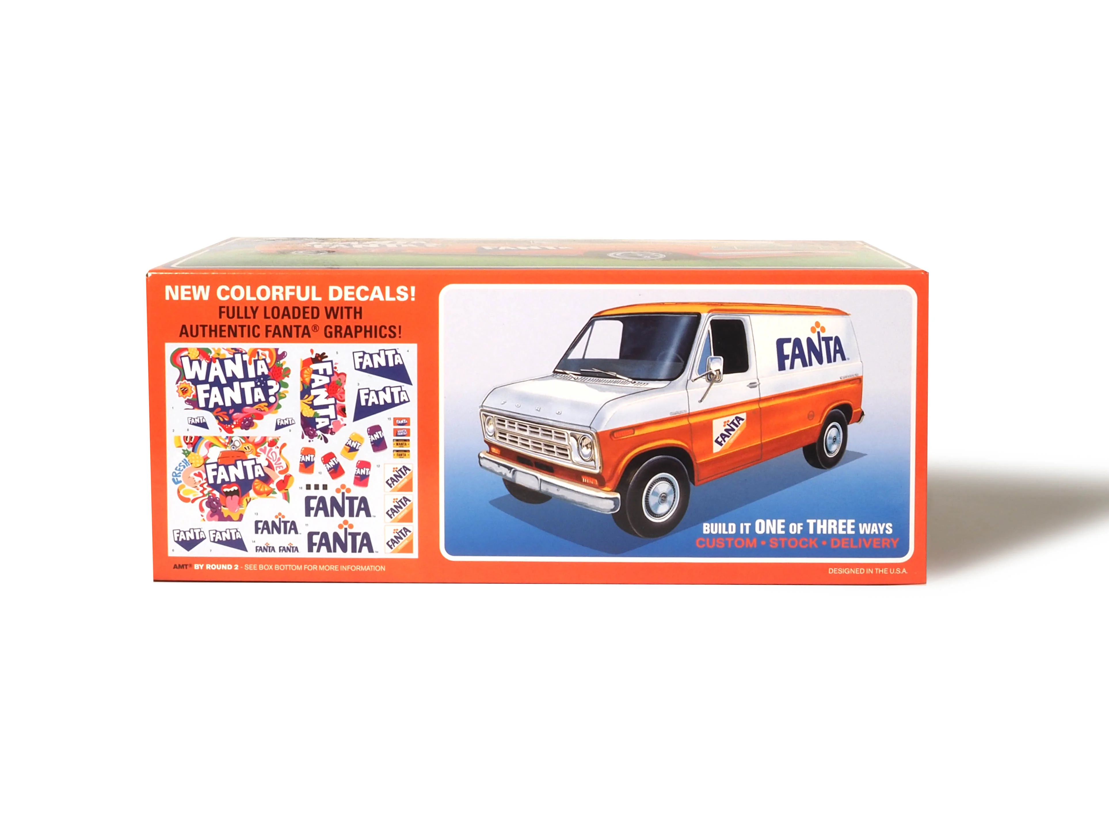 AMT 1977 Ford Custom Van Fanta 1:25 Scale Model Kit - Image 4
