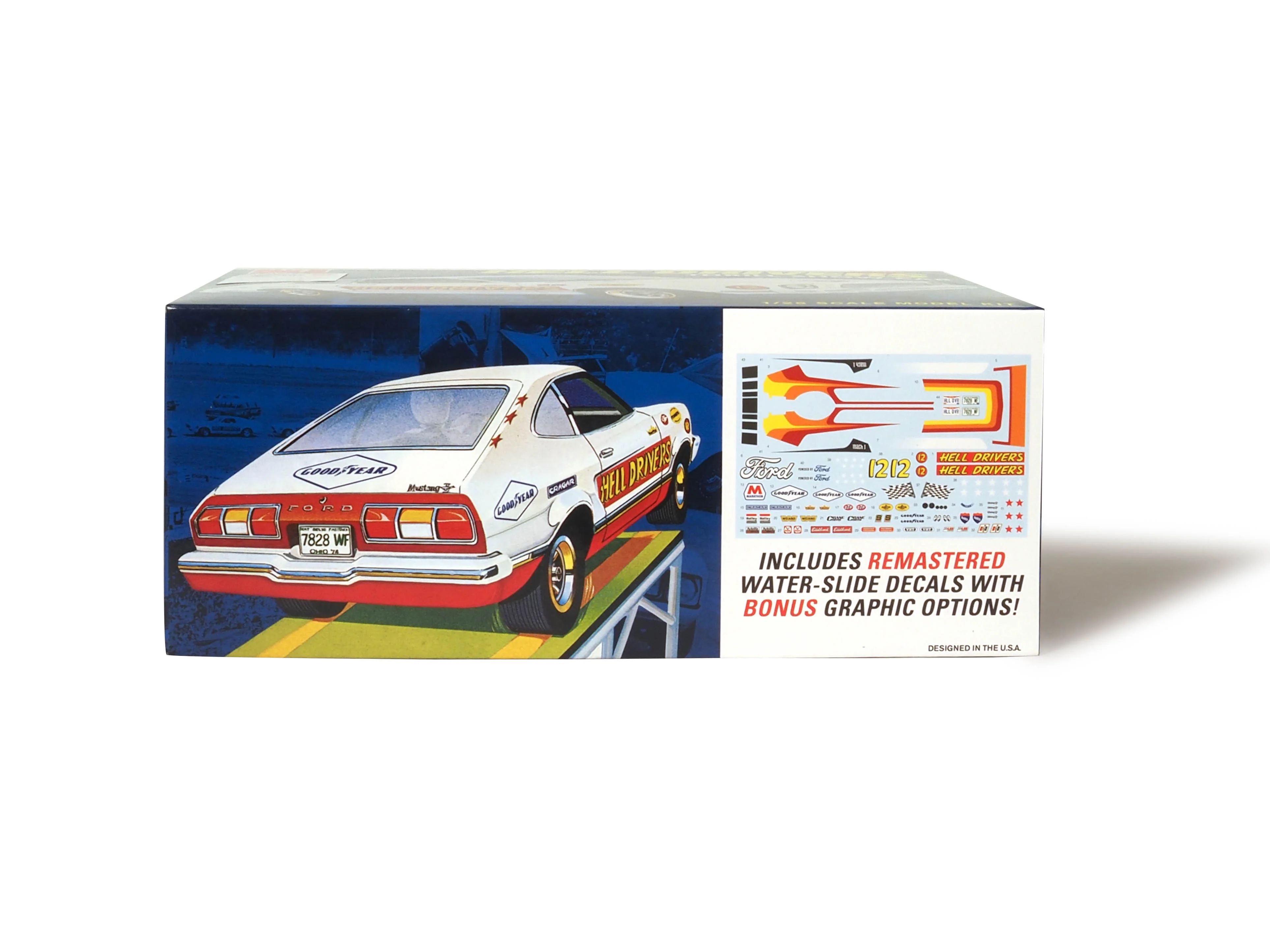 AMT 1977 Ford Mustang "Hells Drivers" 1:25 Scale Model Kit - Image 3