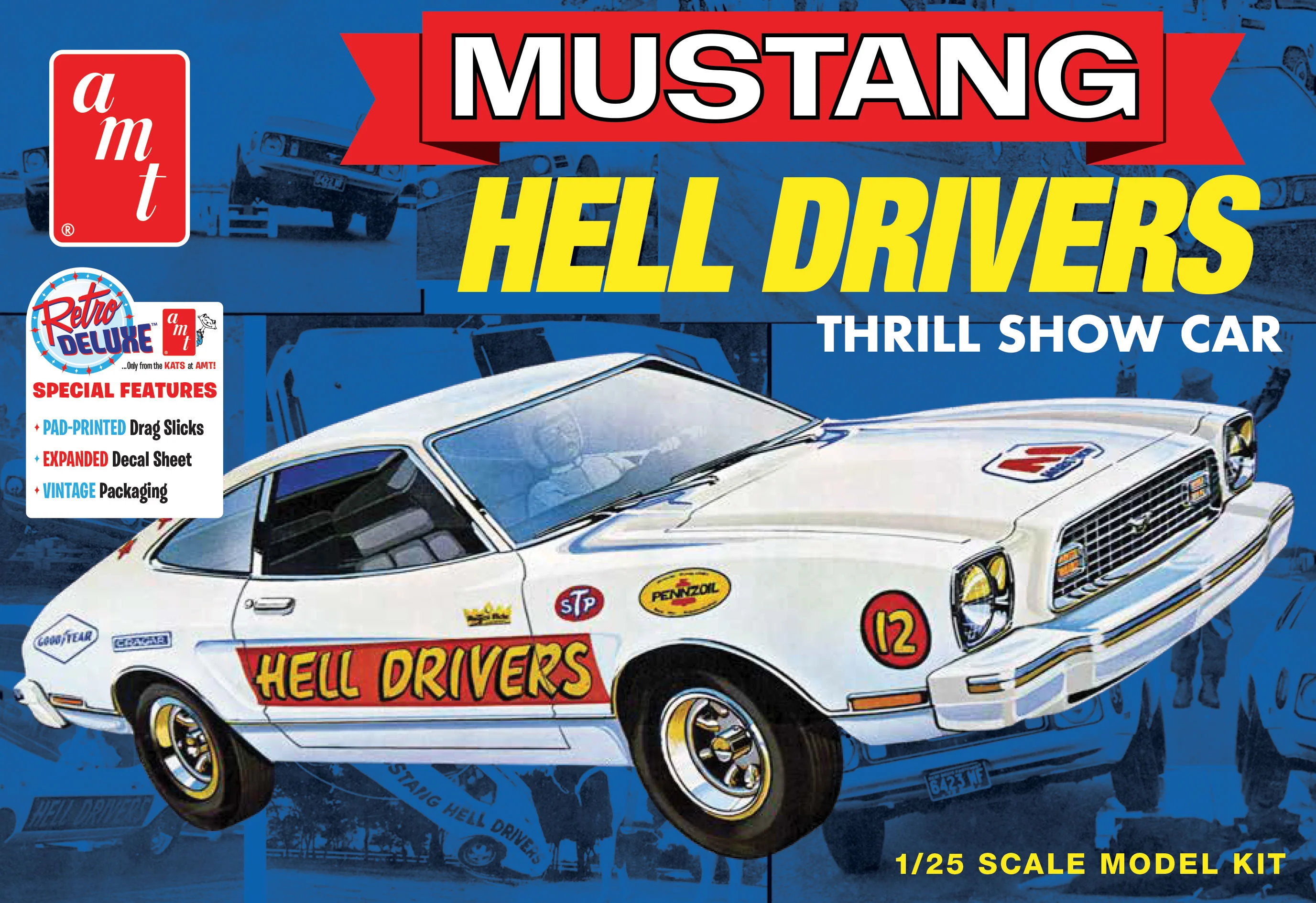 AMT 1977 Ford Mustang "Hells Drivers" 1:25 Scale Model Kit - Image 7