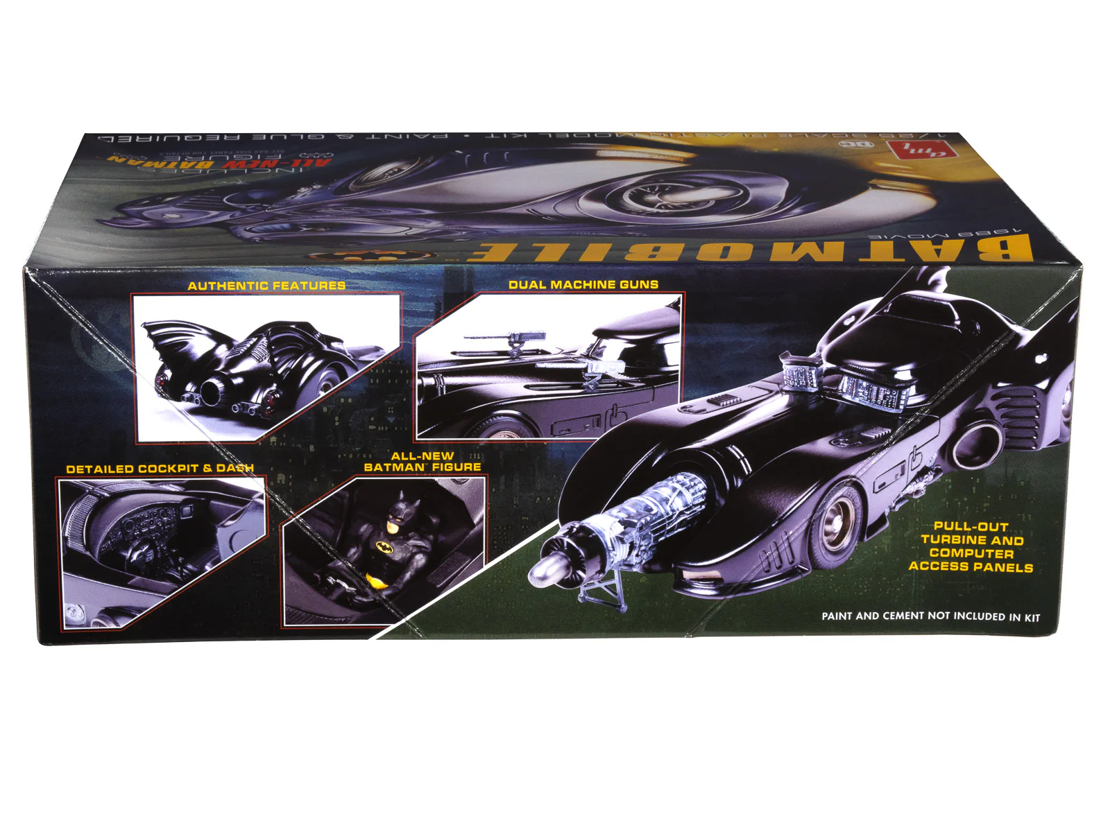 AMT 1989 Batmobile w/Seated Batman Figure 1:25 Scale Model Kit - Image 3