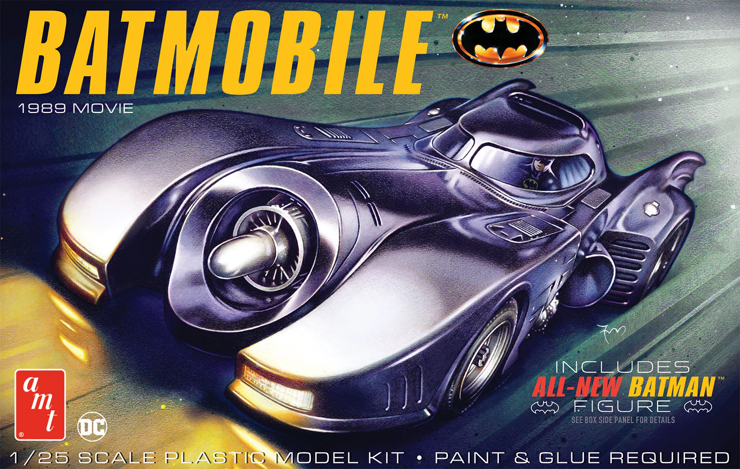 AMT 1989 Batmobile w/Seated Batman Figure 1:25 Scale Model Kit - Image 7