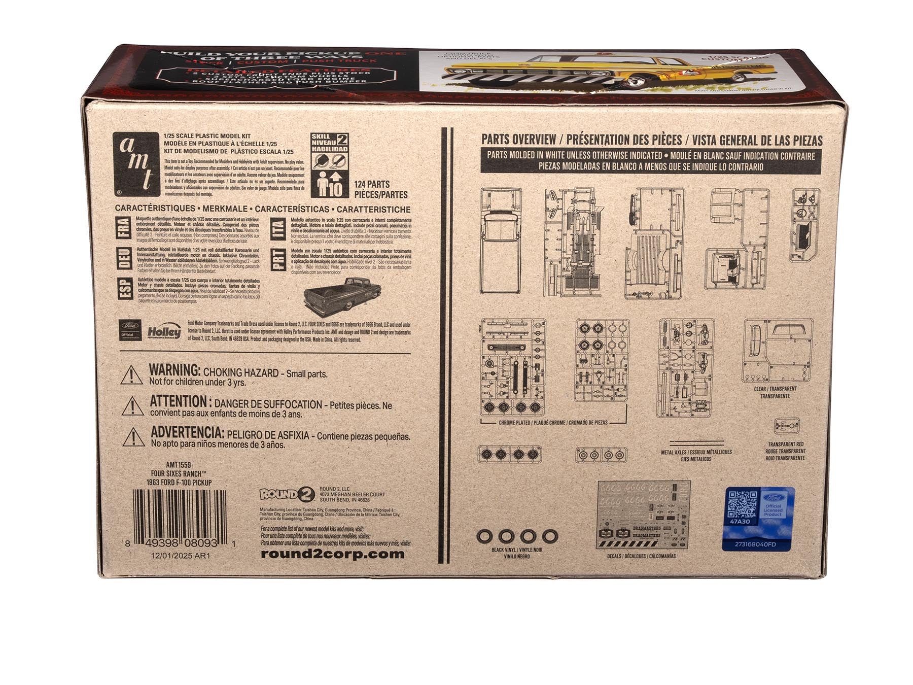 AMT 1963 Ford F-100 (Four Sixes Ranch) 1:25 Scale Model Kit - Image 4