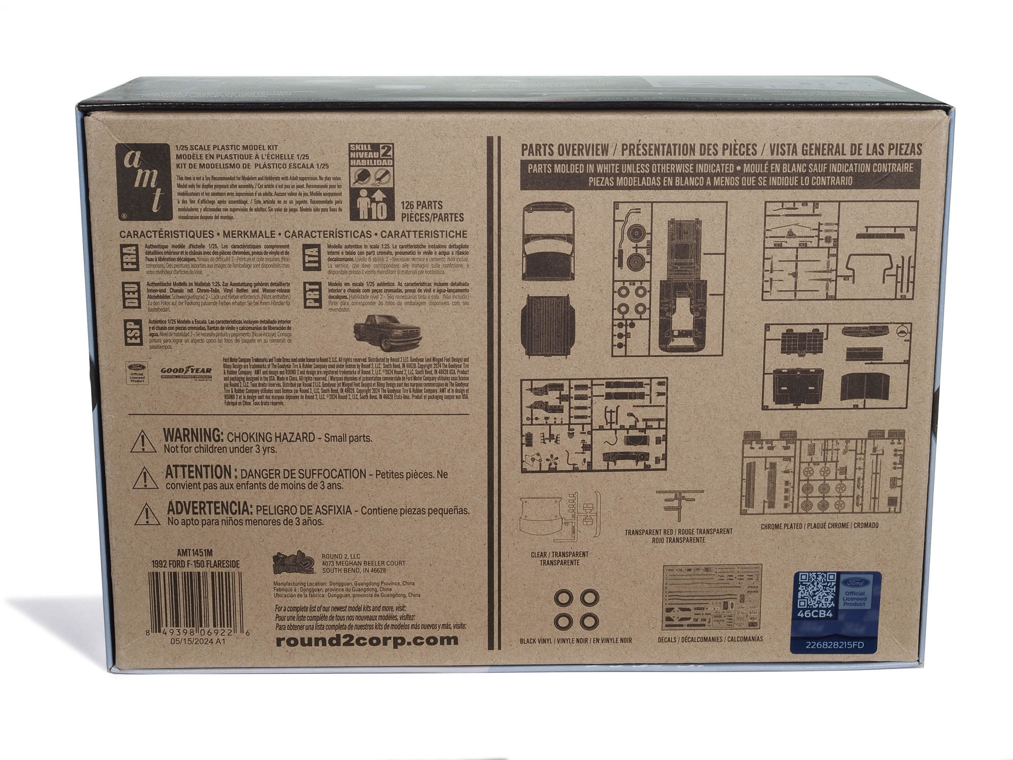 AMT 1992 Ford F-150 Flareside 1:25 Scale Model Kit - Image 5