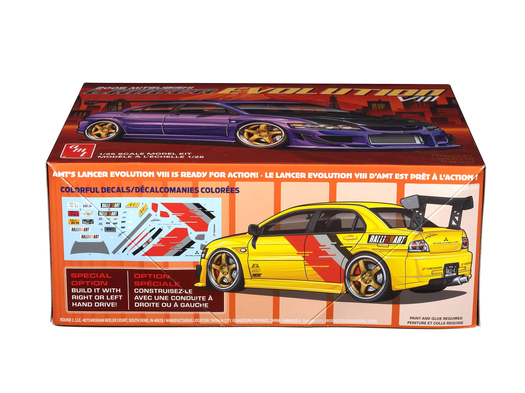 AMT 2005 Mitsubishi Lancer Evo 1:25 Scale Model Kit - Image 3