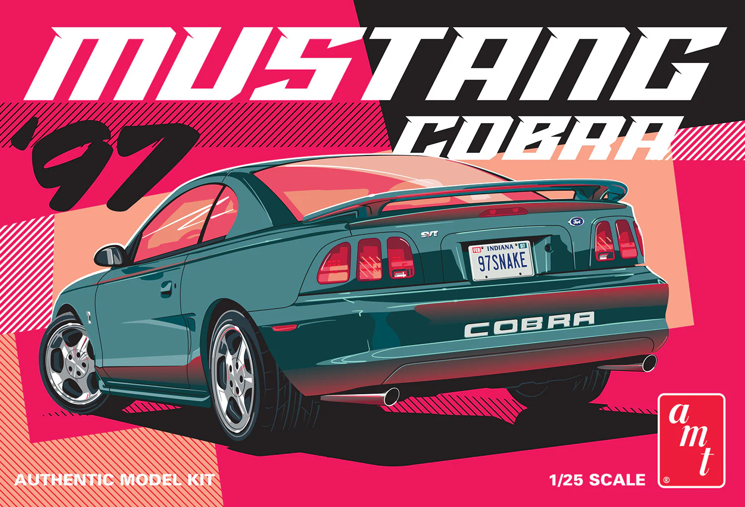 AMT 1997 Ford Mustang Cobra 1:25 Scale Model Kit - Image 7