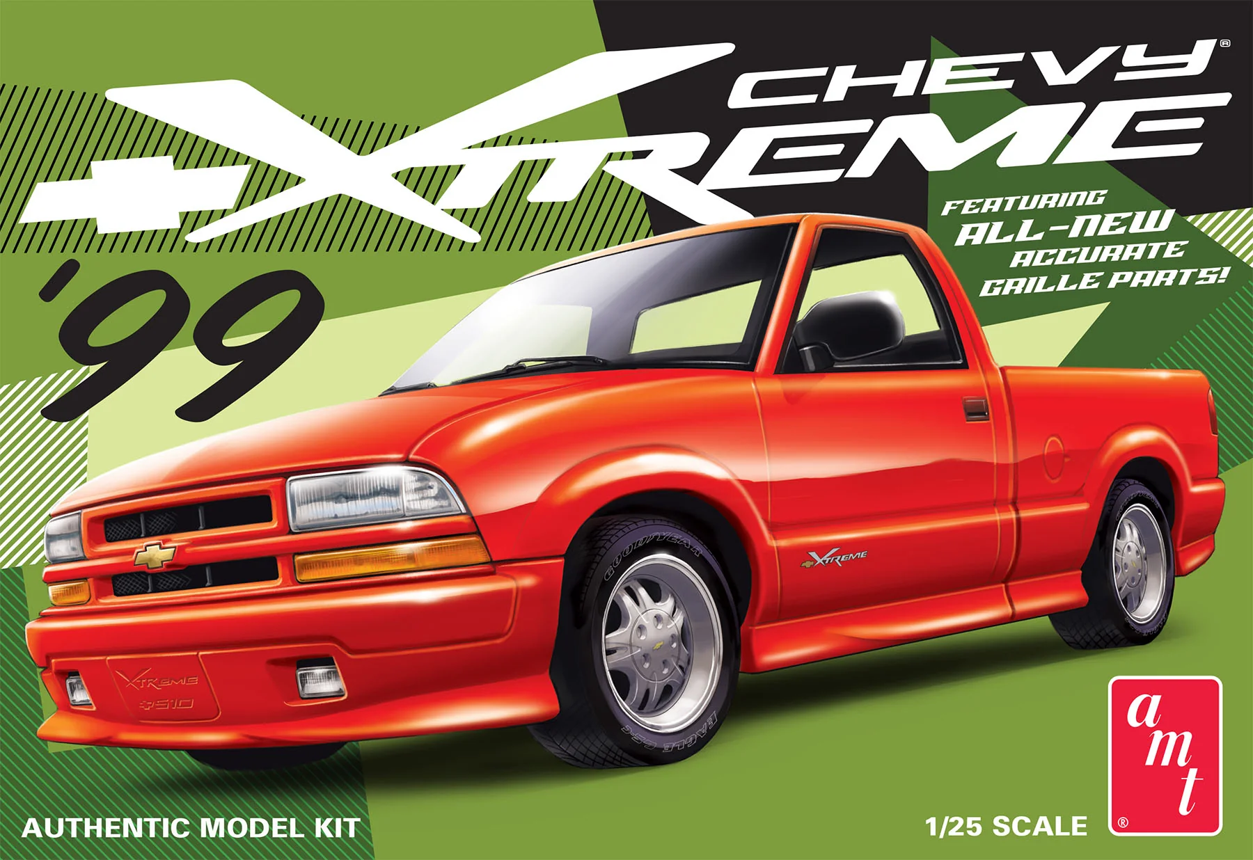 AMT 1999 Chevy S-10 Xtreme Pickup 1:25 Scale Model Kit - Image 7