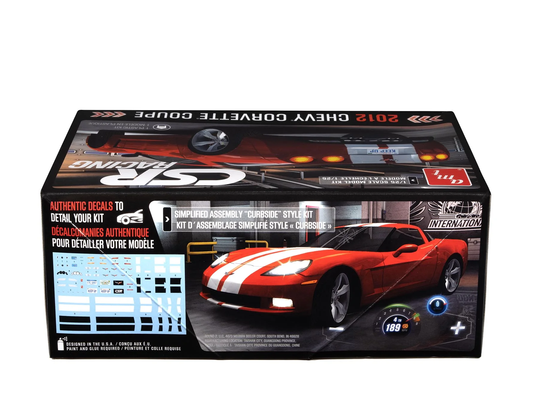 AMT 2012 Corvette Coupe CSR Racing 1:25 Scale Model Kit - Image 2