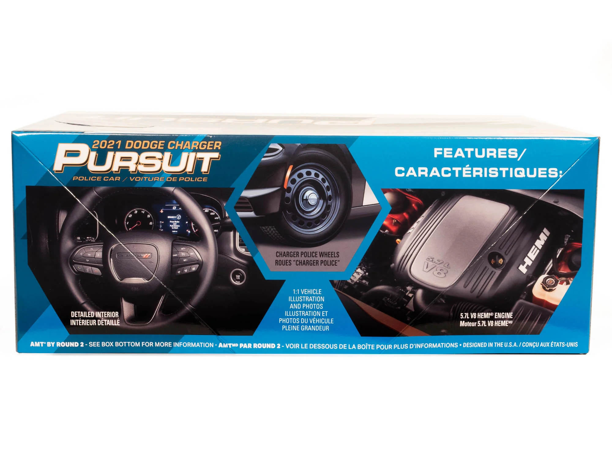 AMT 2021 Dodge Charger Police Pursuit 1:25 Scale Model Kit - Image 3