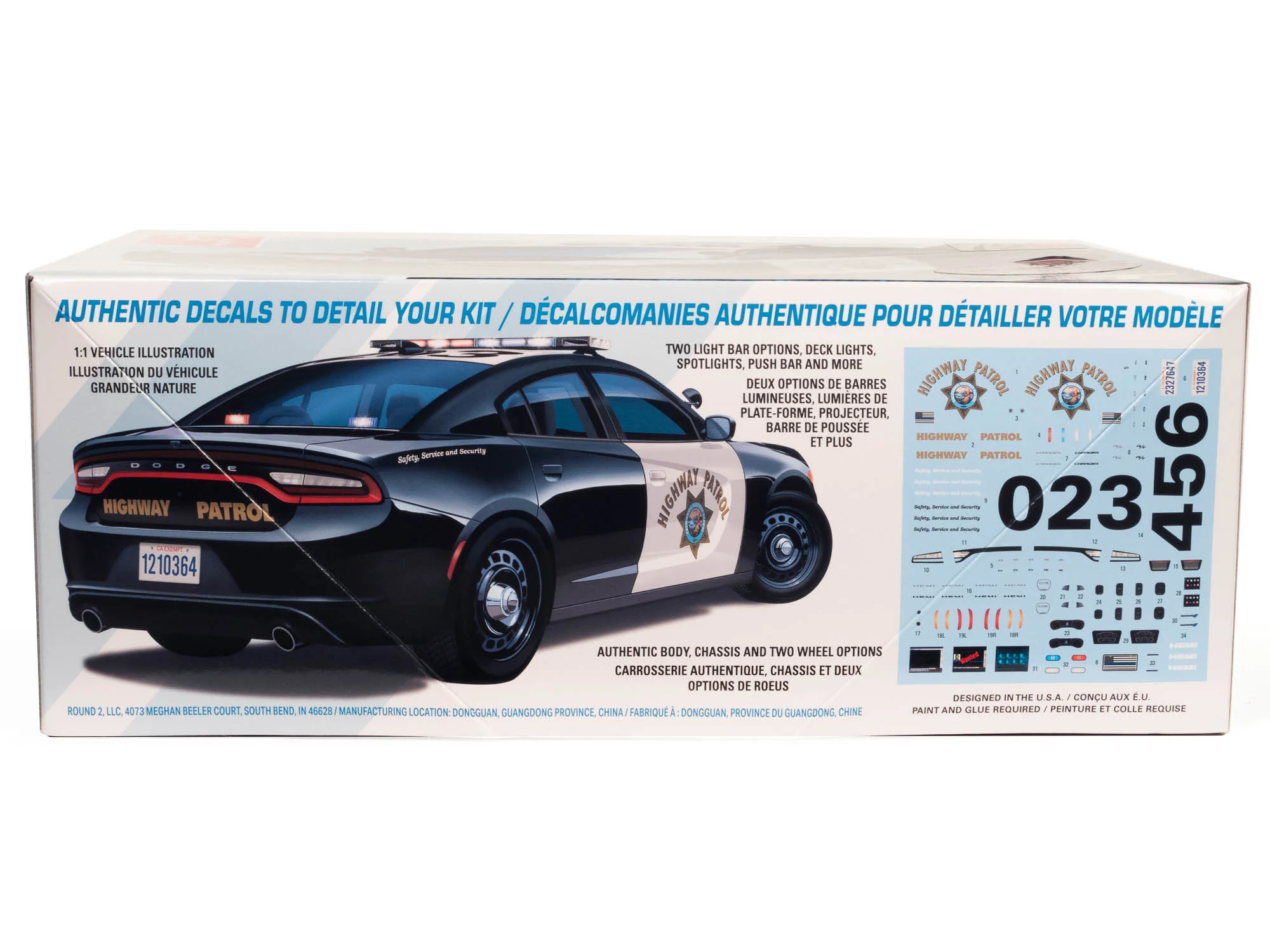 AMT 2021 Dodge Charger Police Pursuit 1:25 Scale Model Kit - Image 4