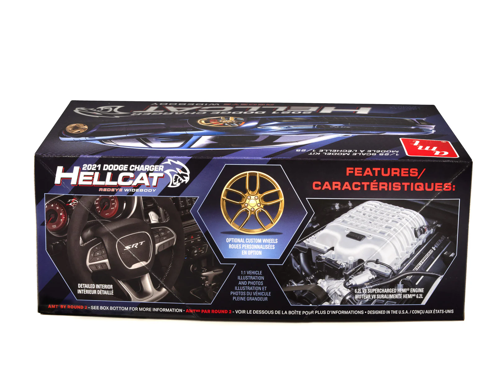 AMT 2021 Dodge Charger HellCat Redeye Widebody 1:25 Scale Model Kit - Image 3