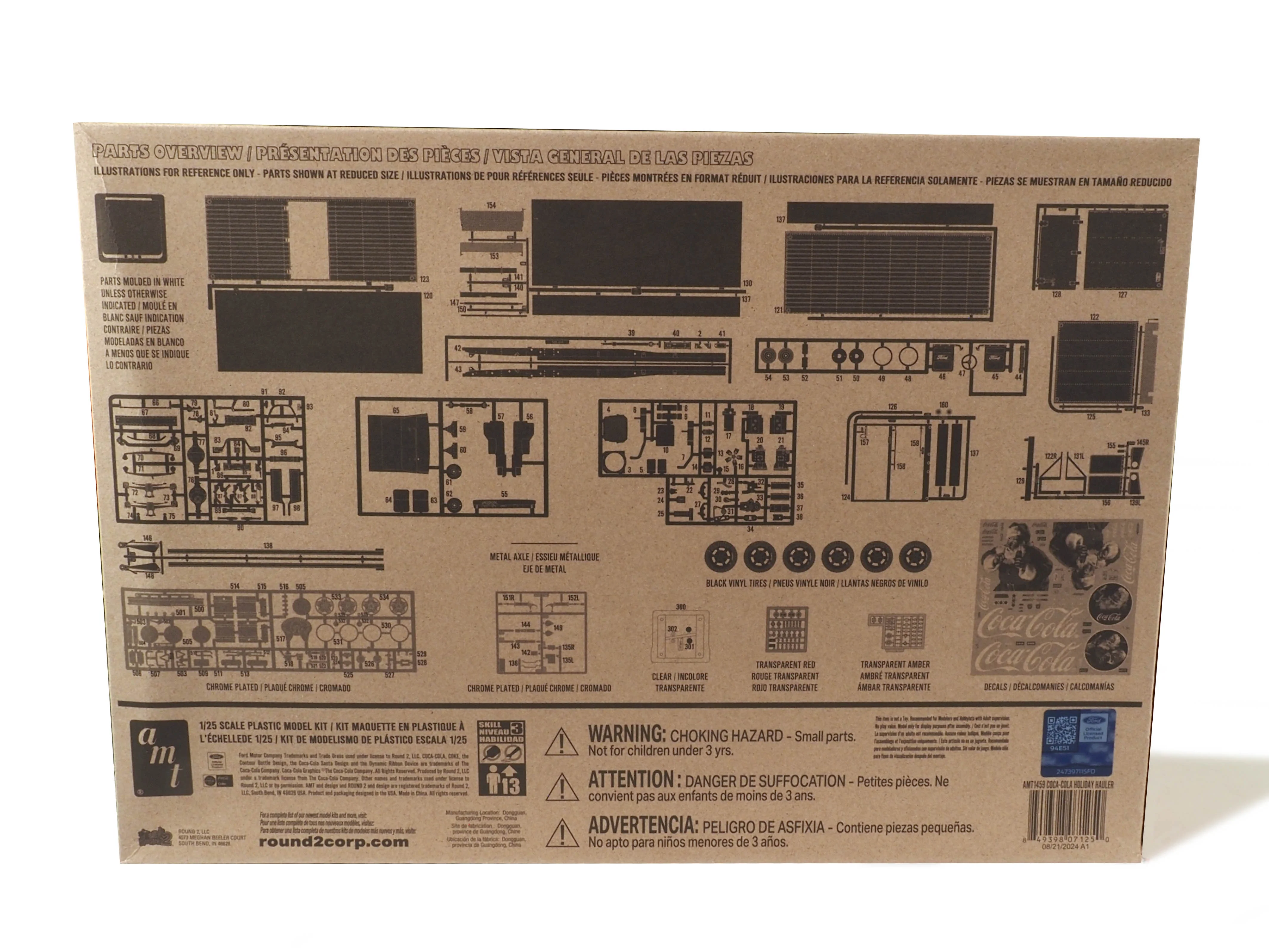 AMT Ford C-600 City Holiday Delivery Truck Coca-Cola 1:25 Scale Model Kit - Image 4