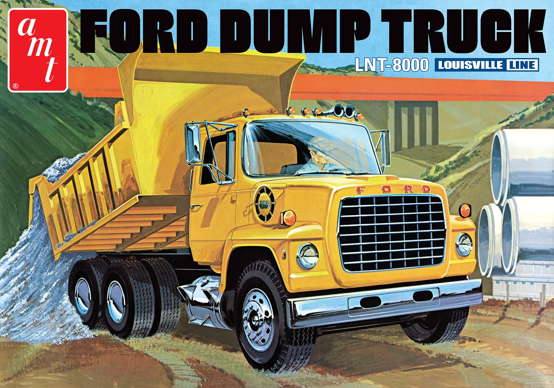 AMT Ford LNT-8000 Louisville Dump Truck 1:25 Scale Model Kit - Image 5